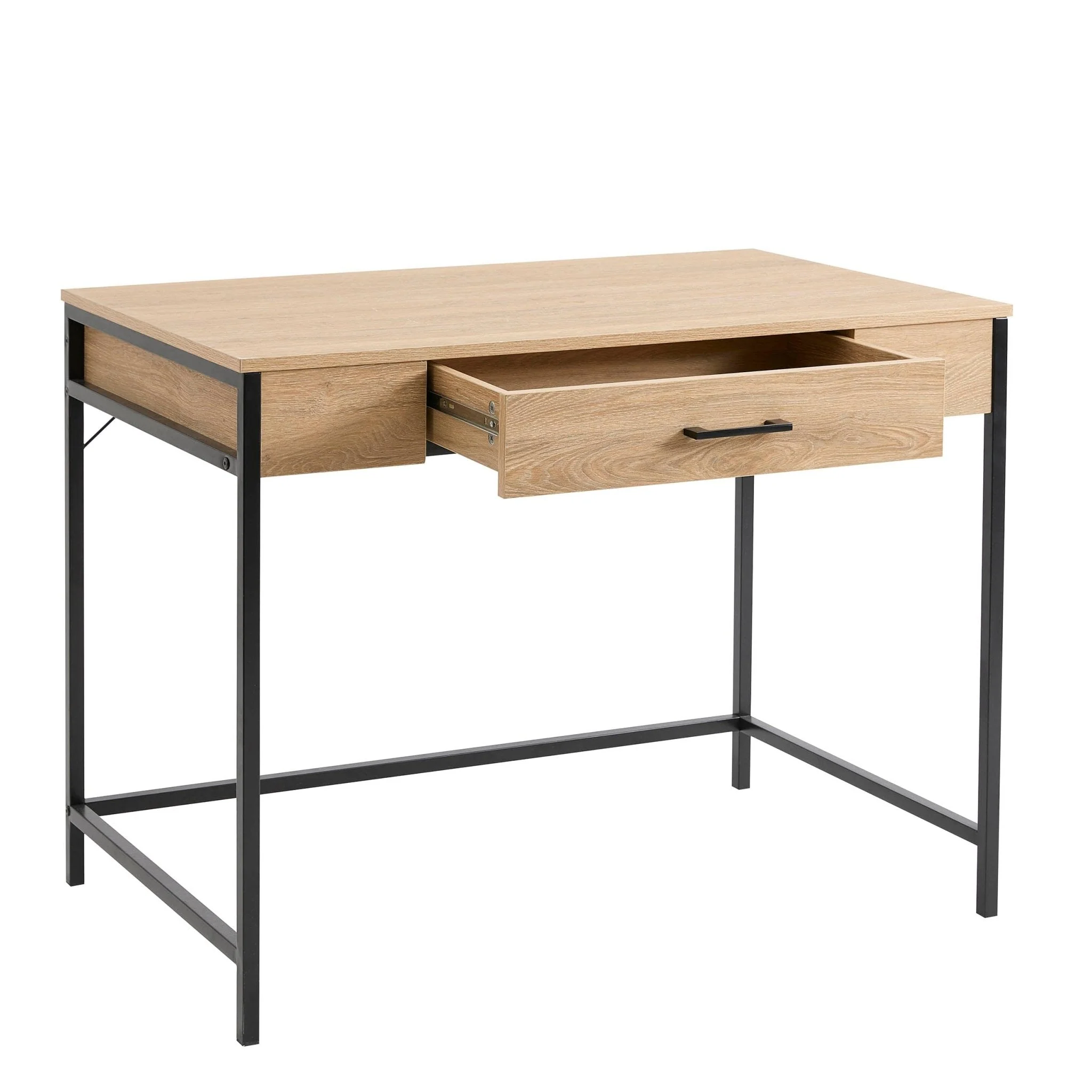 Riley Desk with Drawer - Light Wood - Image 3
