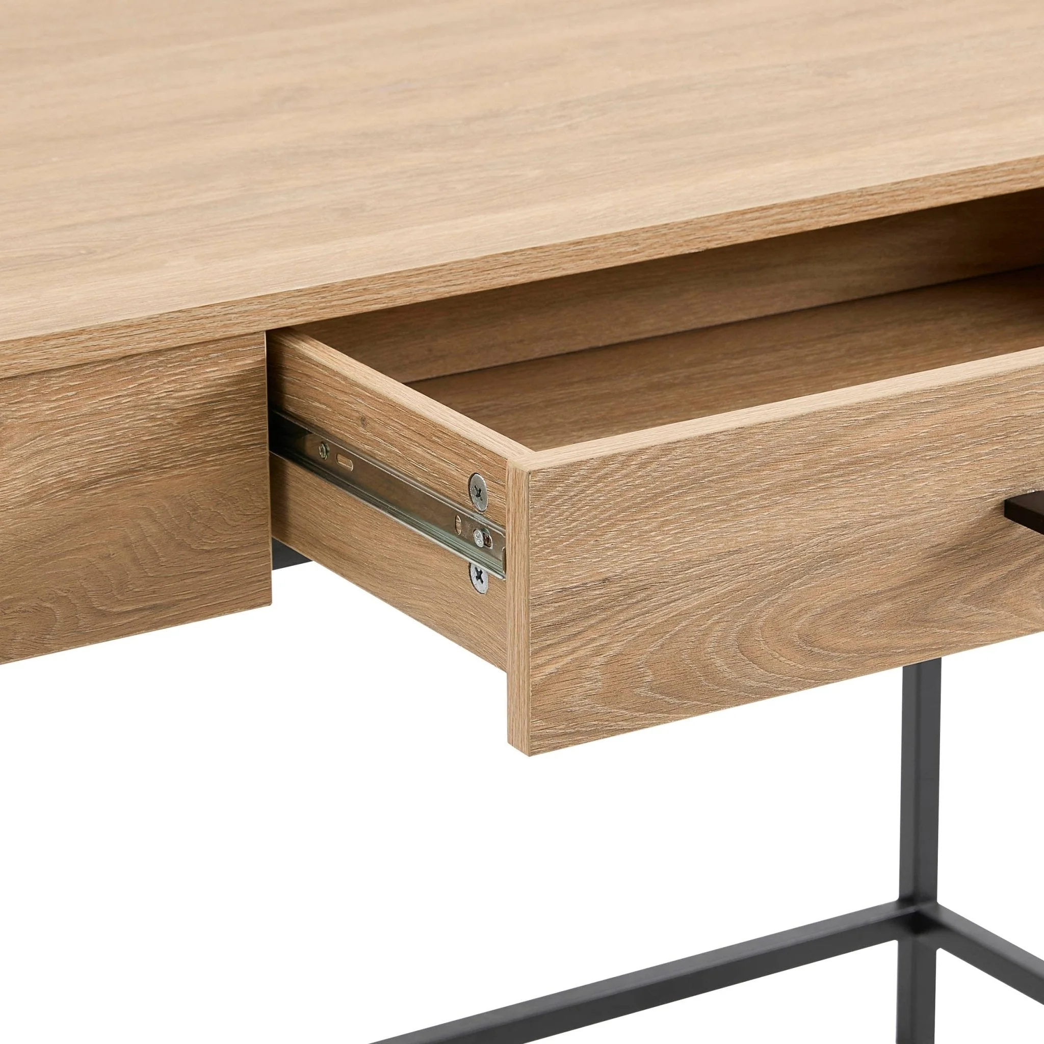 Riley Desk with Drawer - Light Wood - Image 5