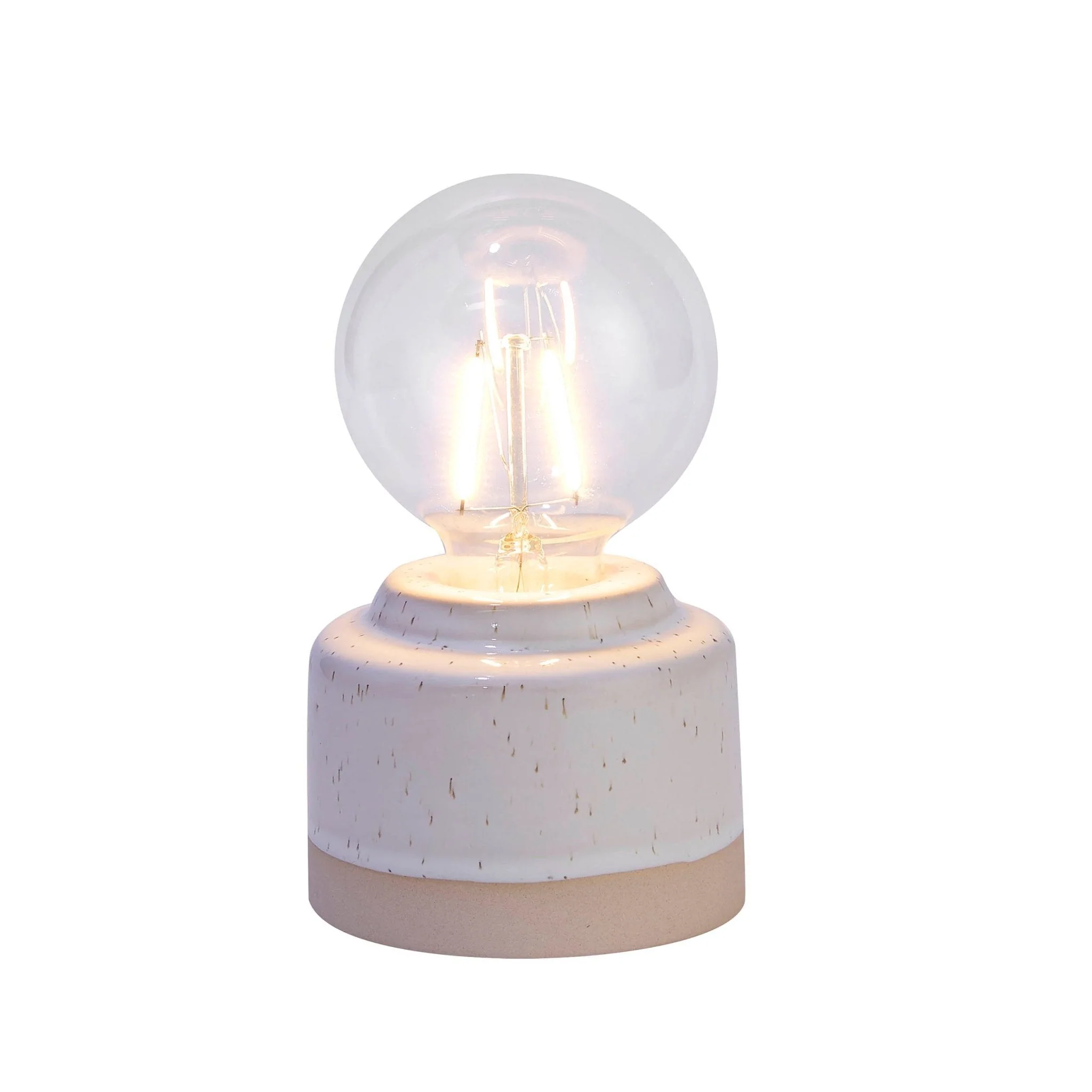 Robin Reactive Glaze Ceramic Bulb Table Lamp - Cream - Image 3