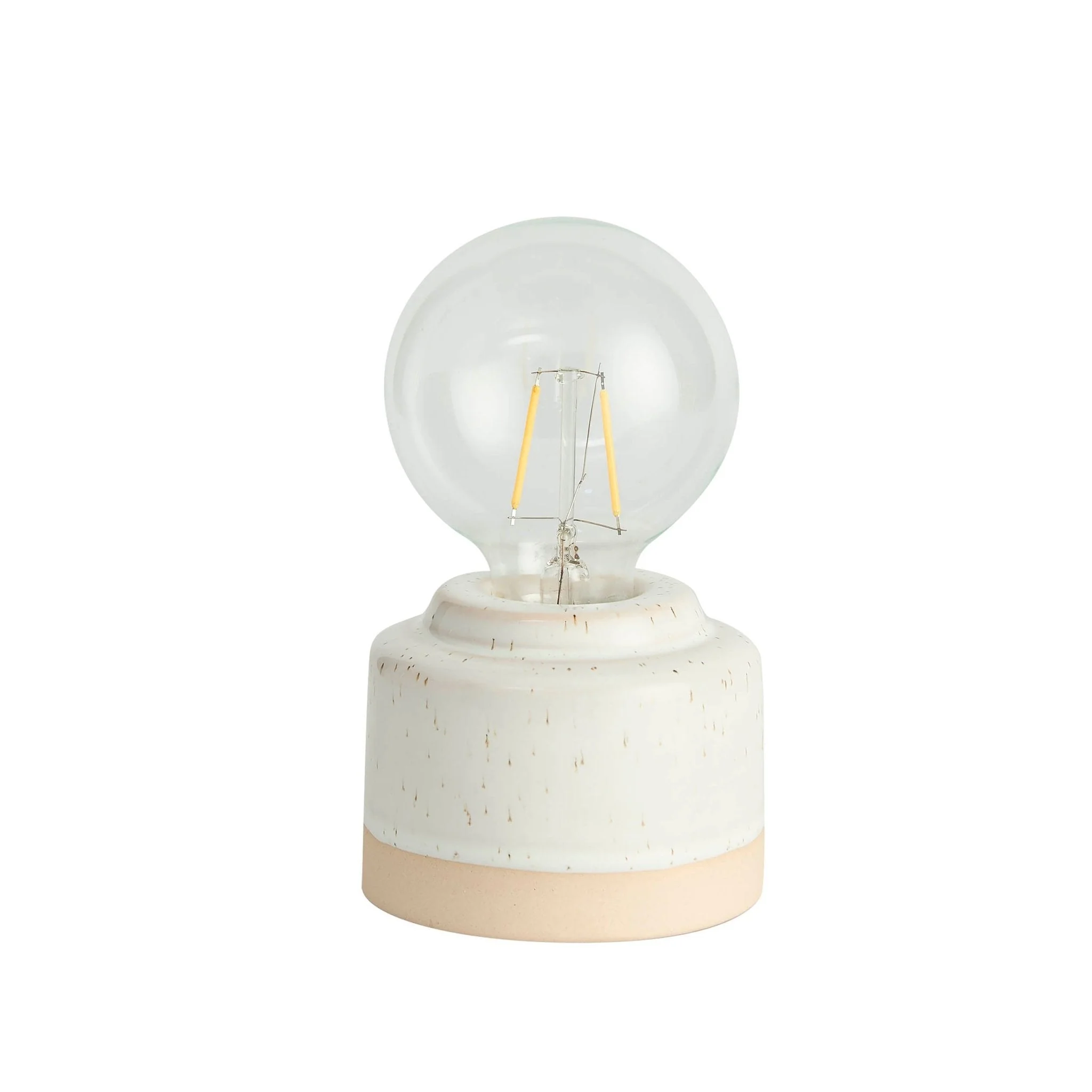Robin Reactive Glaze Ceramic Bulb Table Lamp - Cream - Image 4