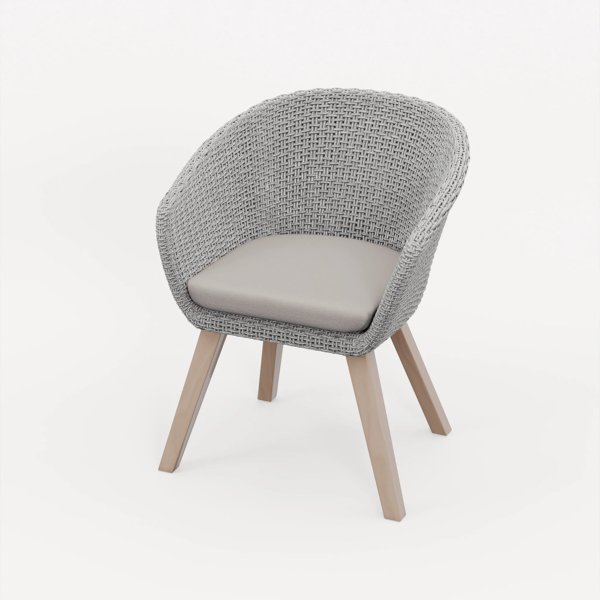 Roma Outdoor 2 Seater Round Bistro Table and Sol Dining Chairs - Beige - Image 6