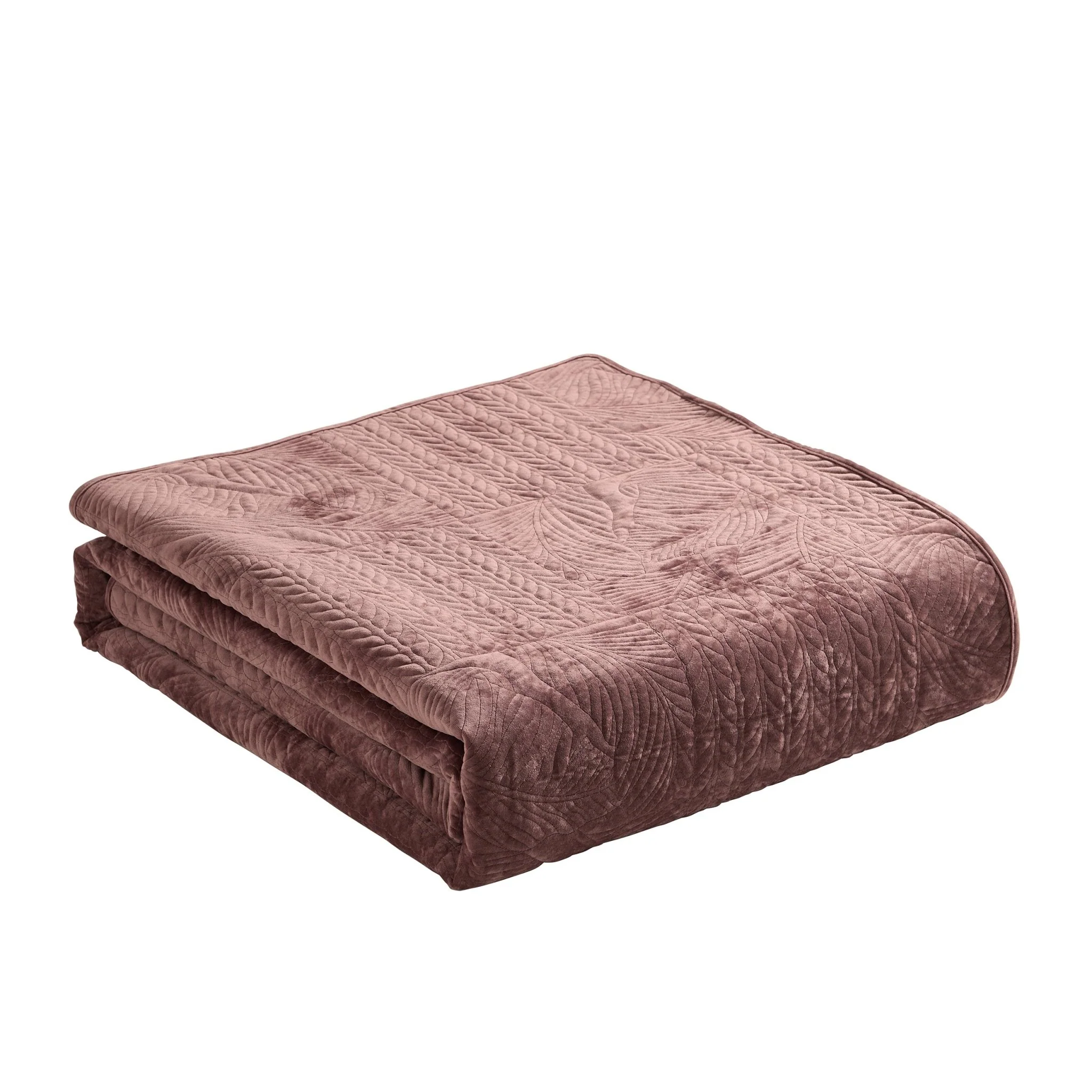 Rome Velvet Greek Matelasse Bedspread - Deep Pink - Image 4