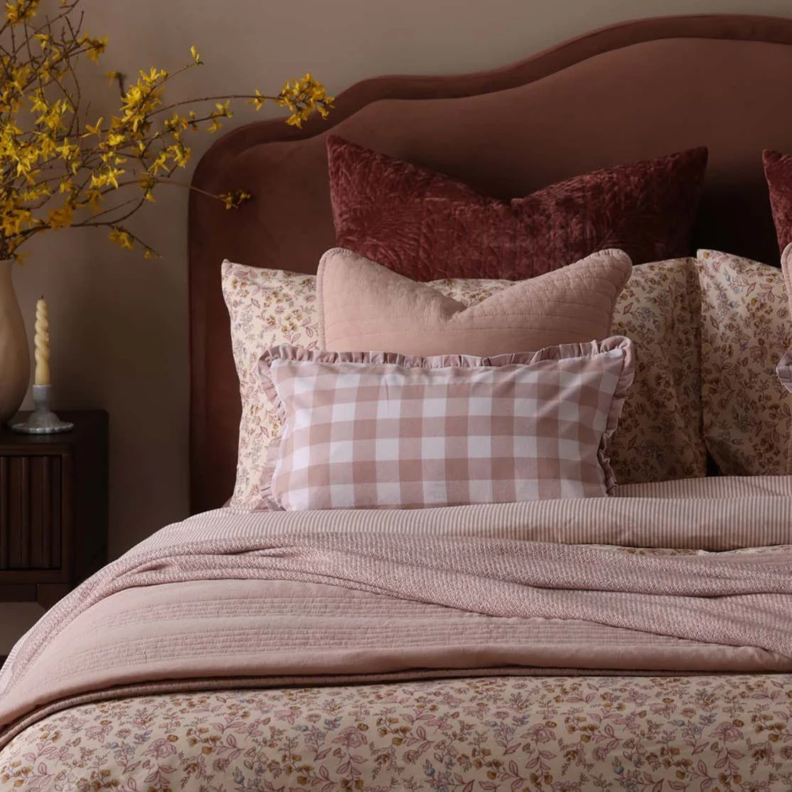Rome Velvet Greek Matelasse Cushion Cover - Deep Pink - Image 3