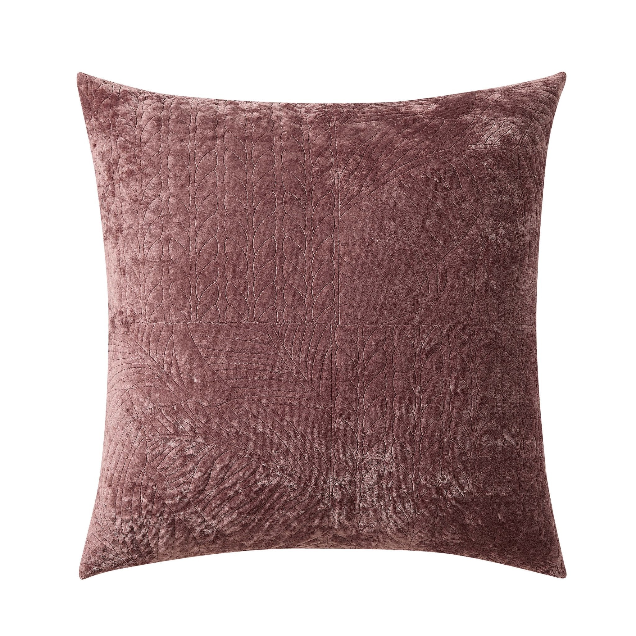 Rome Velvet Greek Matelasse Cushion Cover - Deep Pink - Image 5