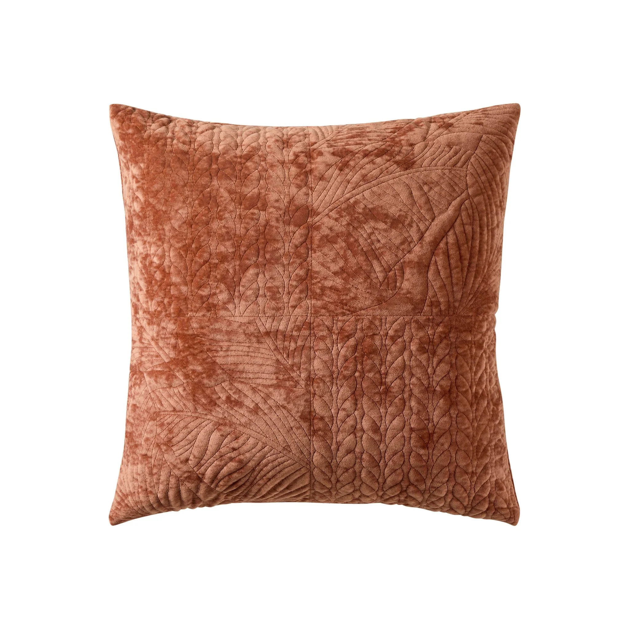 Rome Velvet Greek Matelasse Cushion Cover - Orange - Image 3