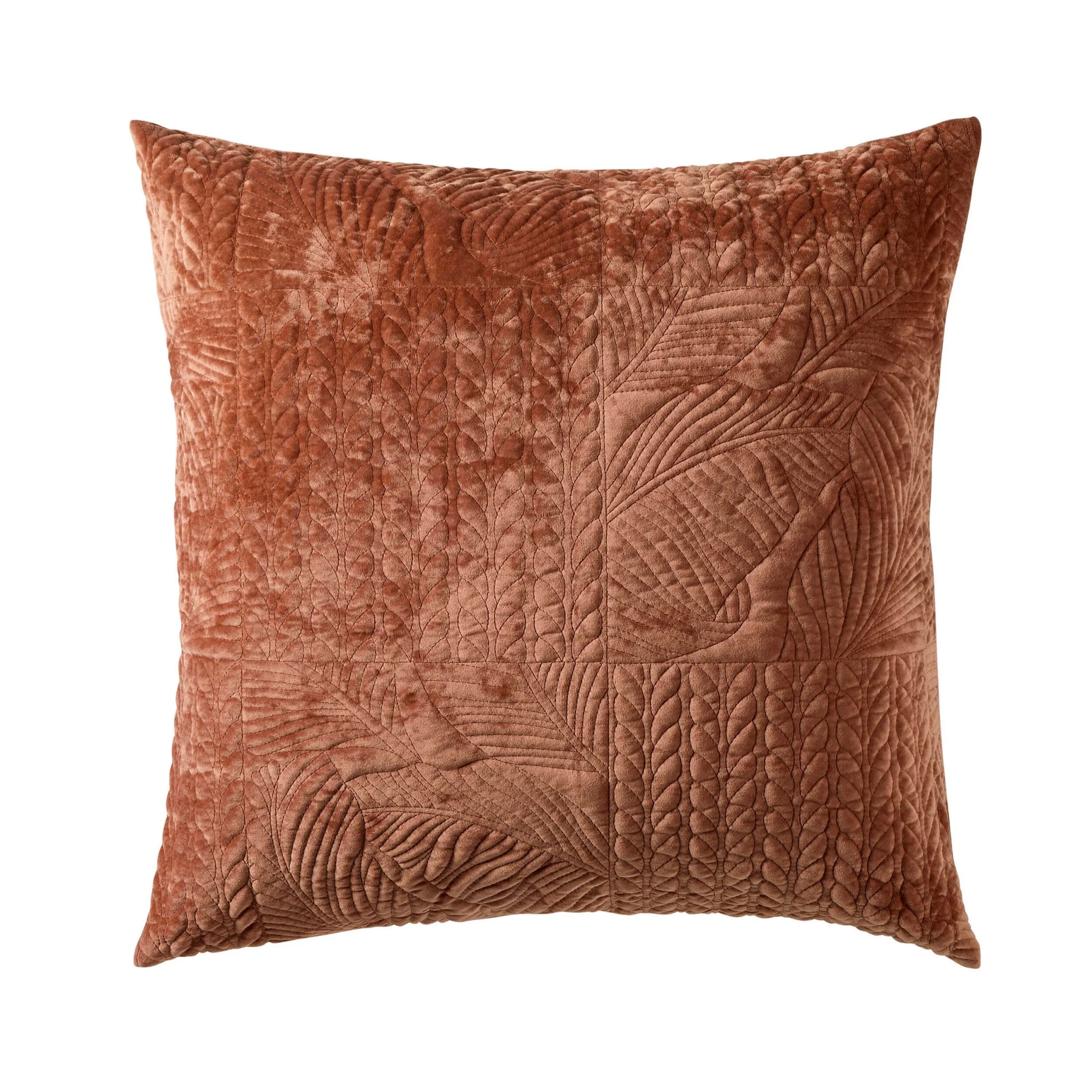 Rome Velvet Greek Matelasse Cushion Cover - Orange - Image 4