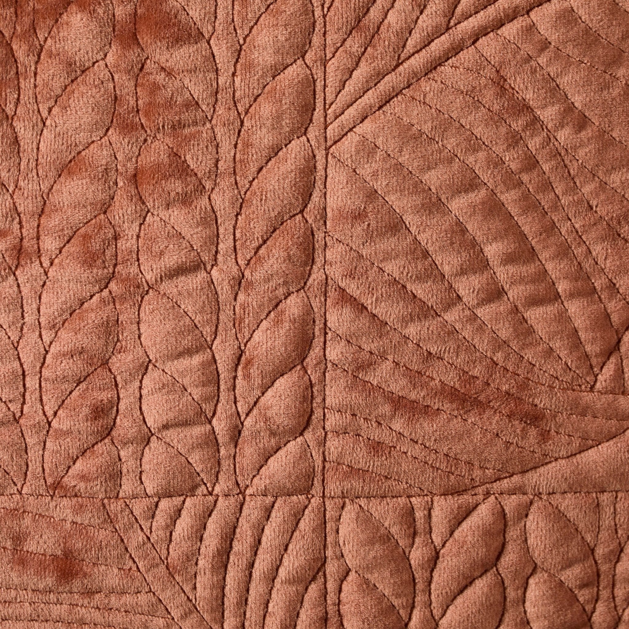 Rome Velvet Greek Matelasse Cushion Cover - Orange - Image 5