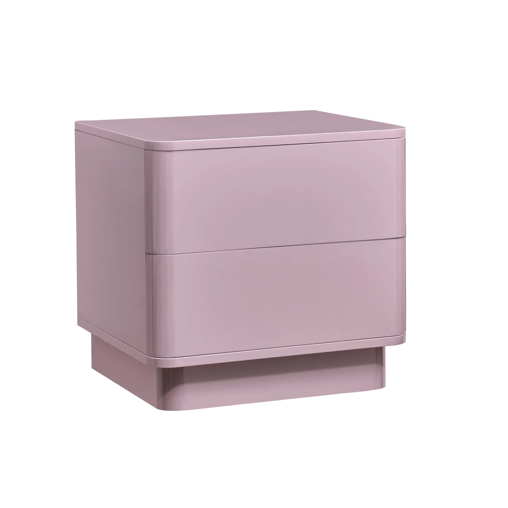 Romilly High Gloss 2 Drawer Bedside Table - Violet Ice - Image 3
