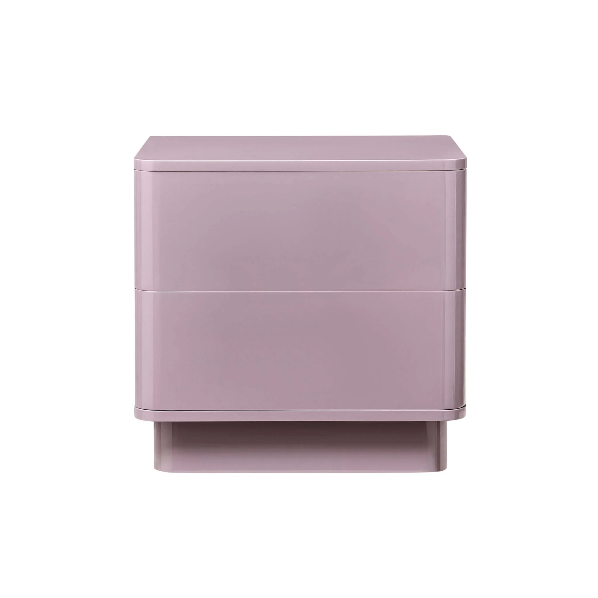 Romilly High Gloss 2 Drawer Bedside Table - Violet Ice - Image 5