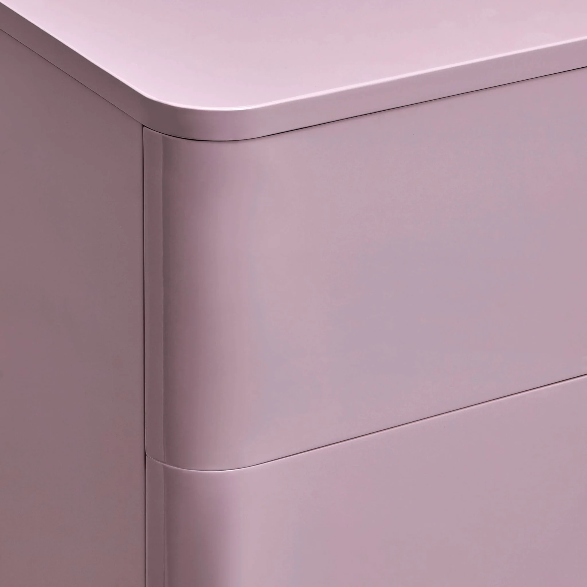 Romilly High Gloss 2 Drawer Bedside Table - Violet Ice - Image 8