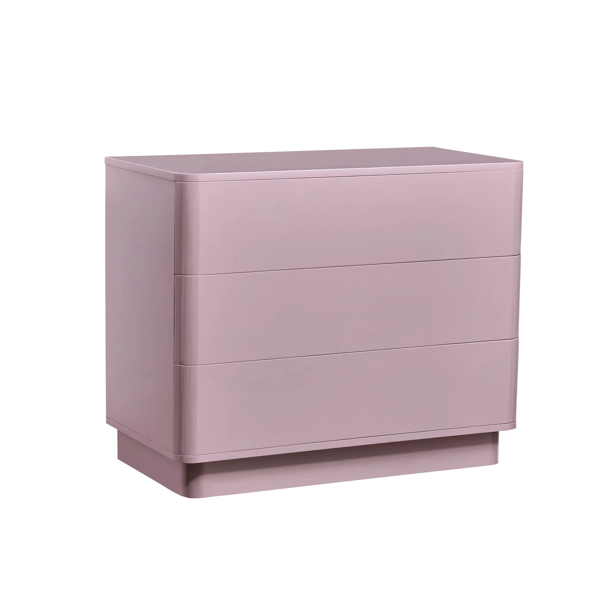 Romilly High Gloss 3 Drawer Chest - Violet Ice - Image 3