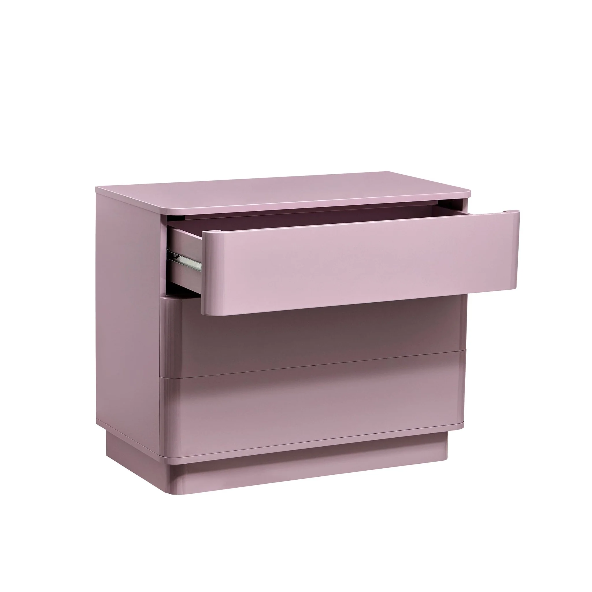 Romilly High Gloss 3 Drawer Chest - Violet Ice - Image 4