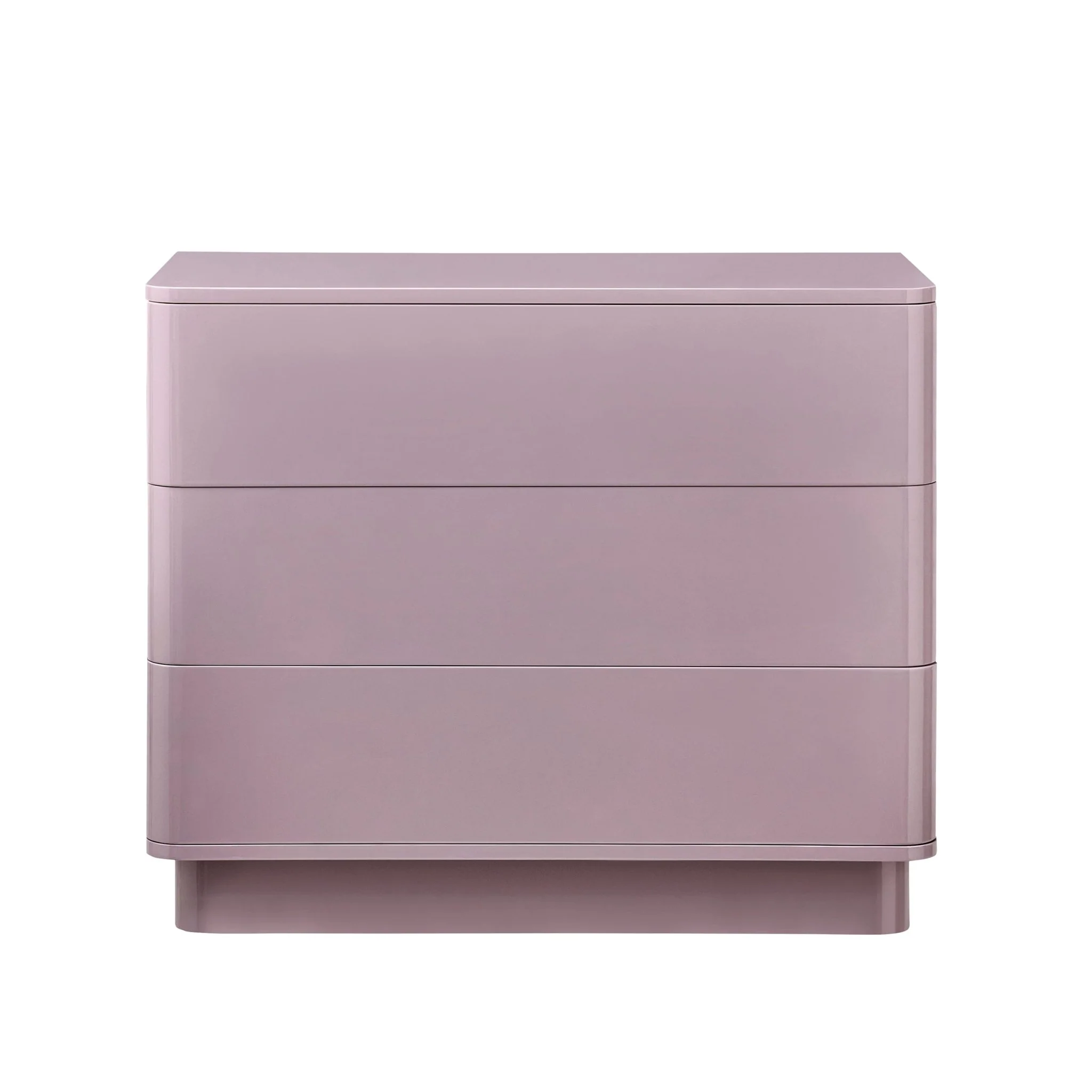 Romilly High Gloss 3 Drawer Chest - Violet Ice - Image 5