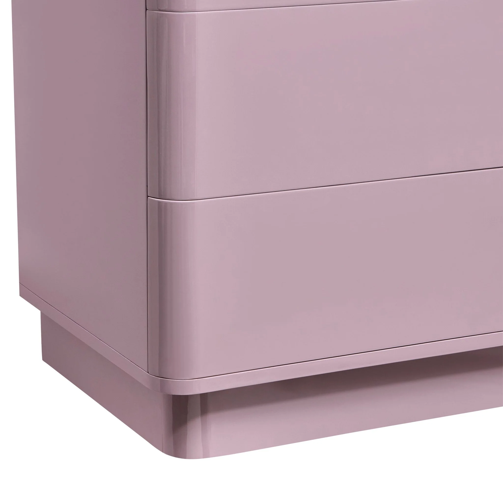 Romilly High Gloss 3 Drawer Chest - Violet Ice - Image 7