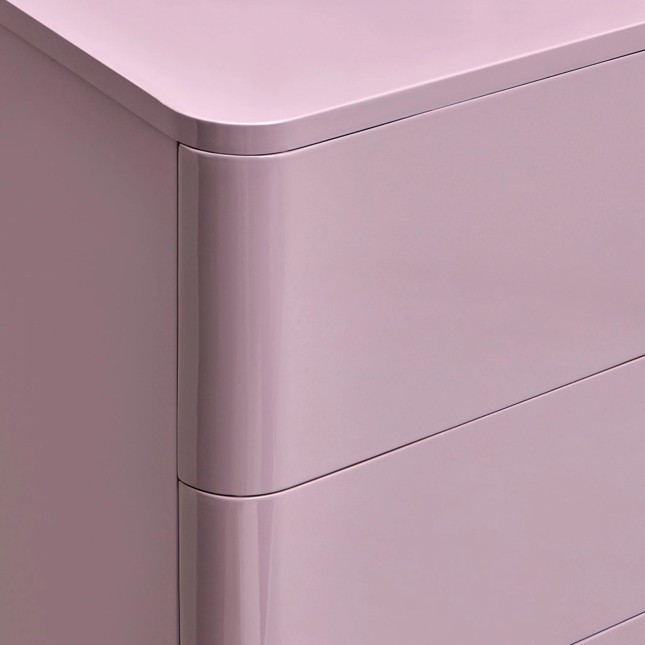 Romilly High Gloss 3 Drawer Chest - Violet Ice - Image 8
