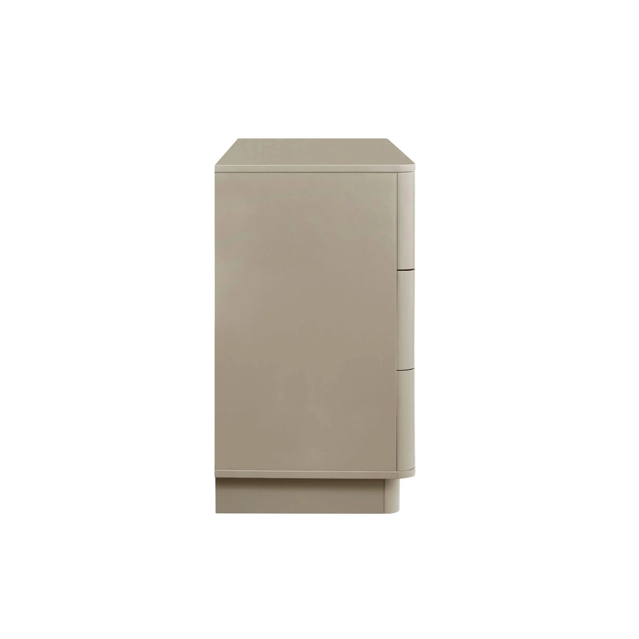 Romilly High Gloss 6 Drawer Chest - Taupe - Image 5