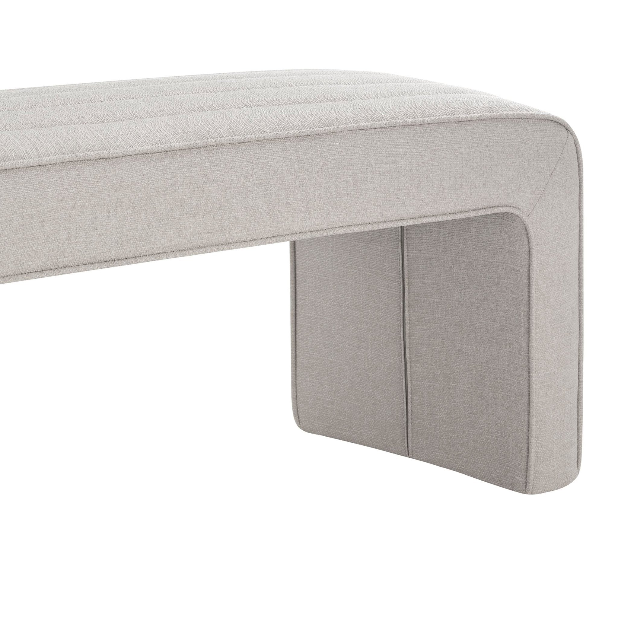 Rosewood Panelled Bench - Stone Grey - Image 5