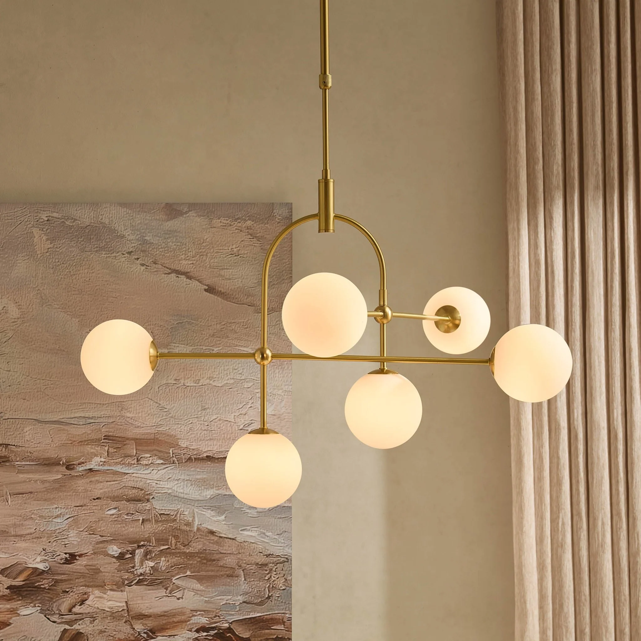 Rowan Brushed Gold Ceiling Light - Gold