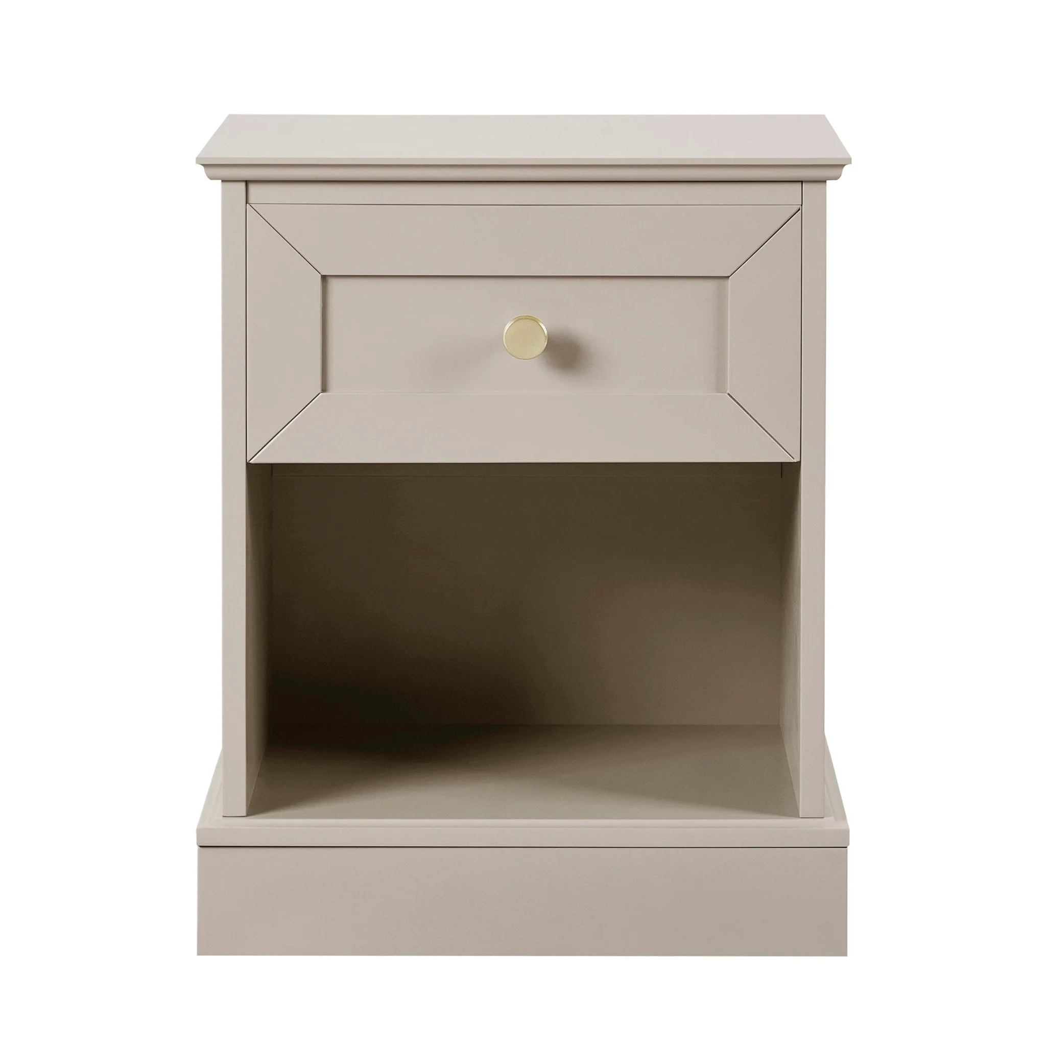 Ruby 1 Drawer Nightstand - Taupe - Image 3