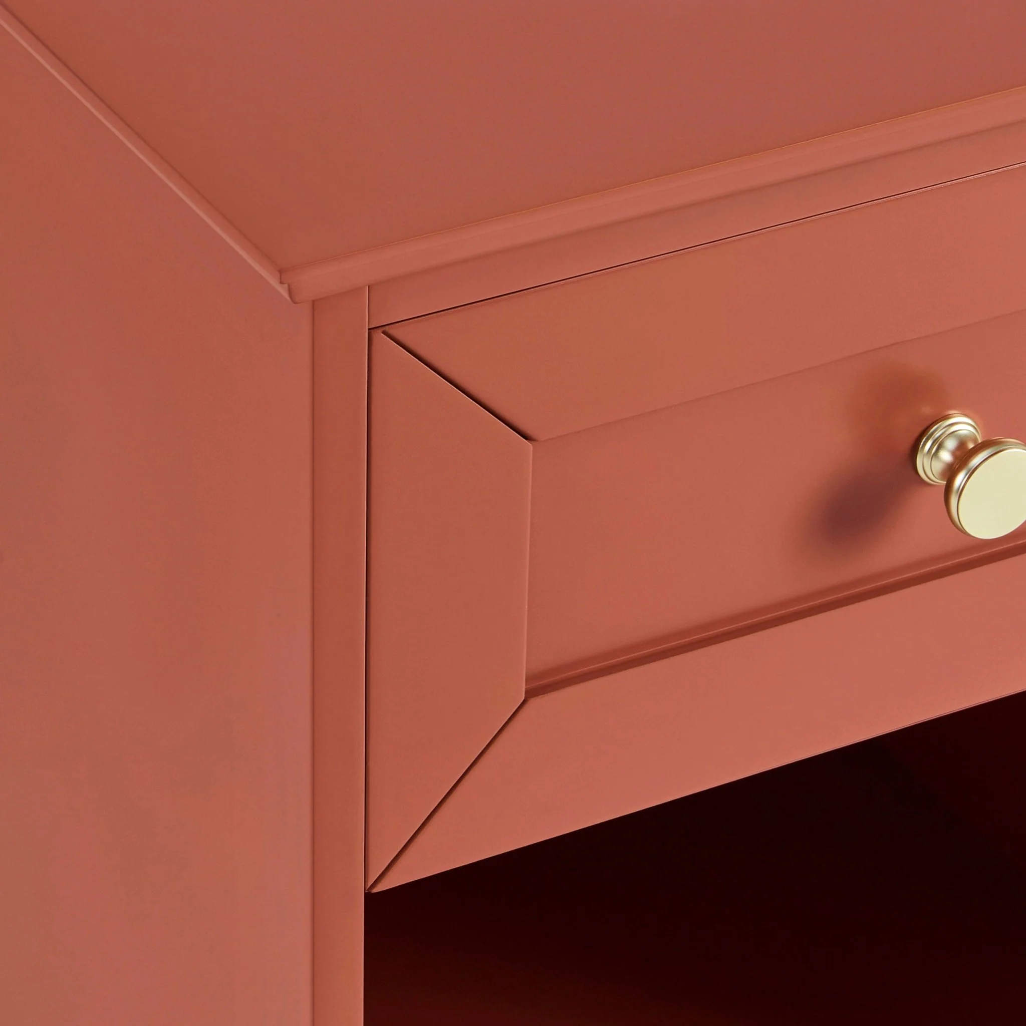 Ruby 1 Drawer Nightstand - Terracotta - Image 7