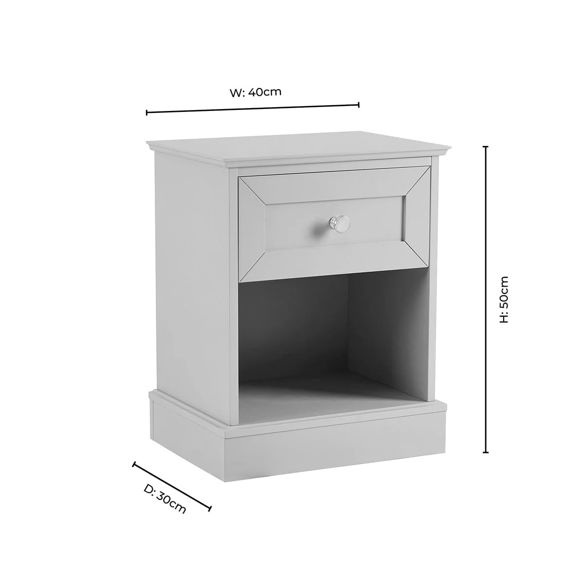 Ruby 1 Drawer Nightstand - Midnight - Image 8