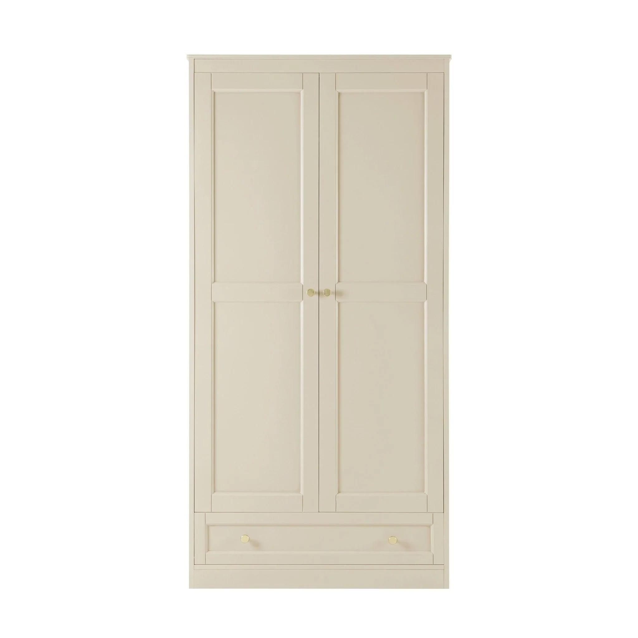 Ruby 2 Door Wardrobe with Drawer - Cream - Image 3