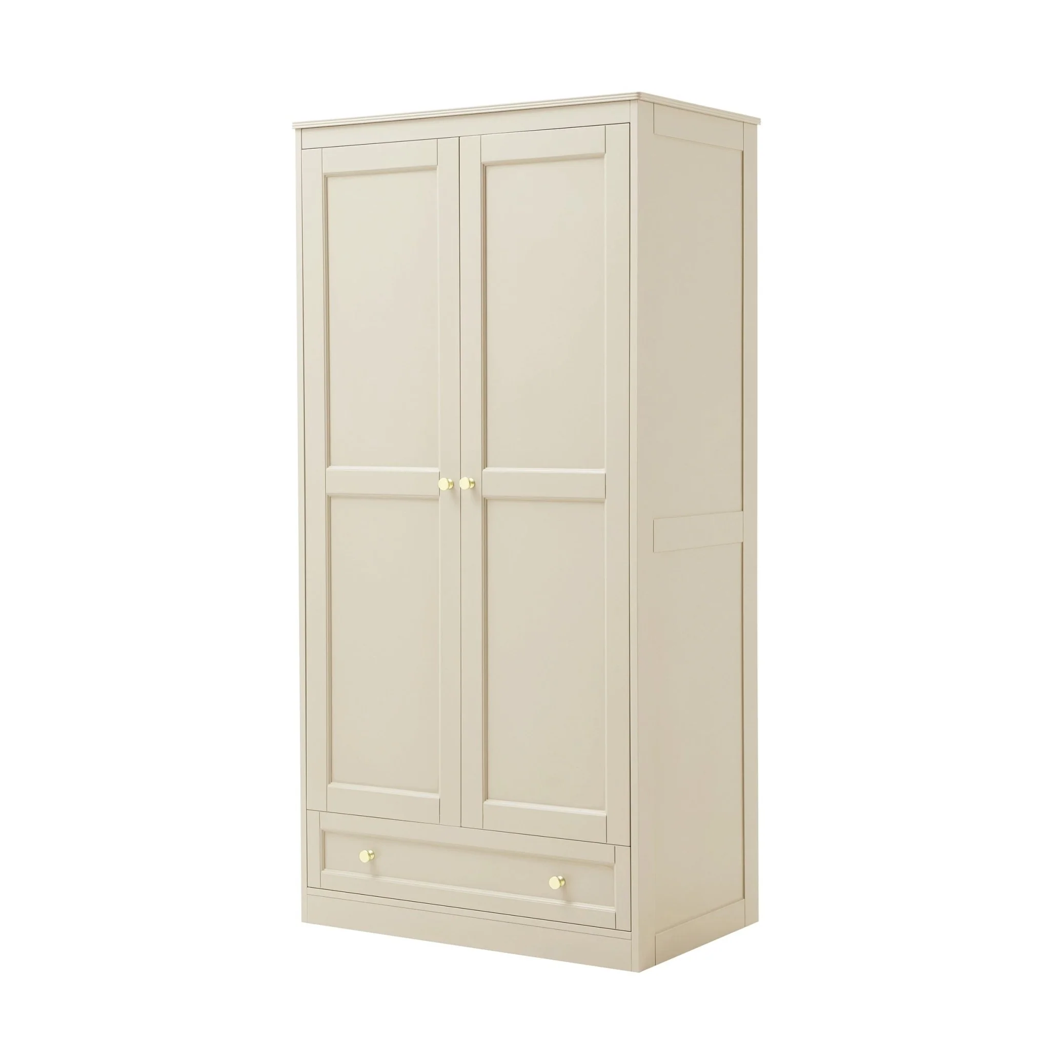 Ruby 2 Door Wardrobe with Drawer - Cream - Image 4