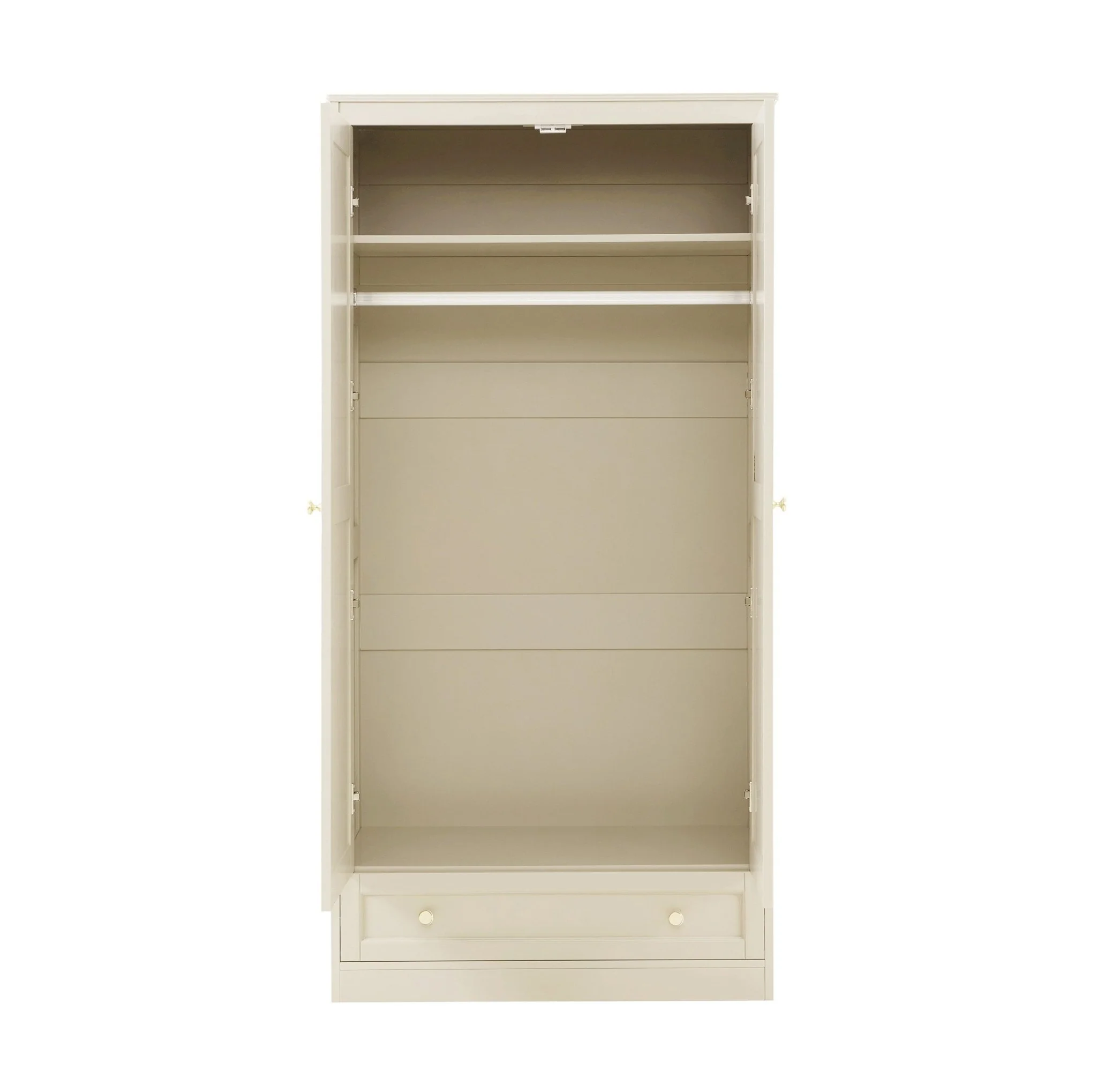 Ruby 2 Door Wardrobe with Drawer - Cream - Image 5