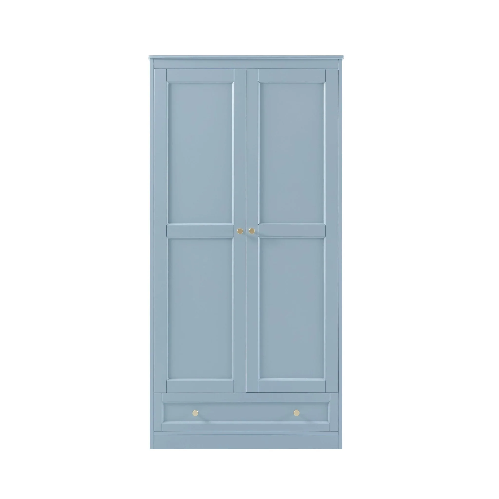 Ruby 2 Door Wardrobe with Drawer - Sky Blue - Image 3