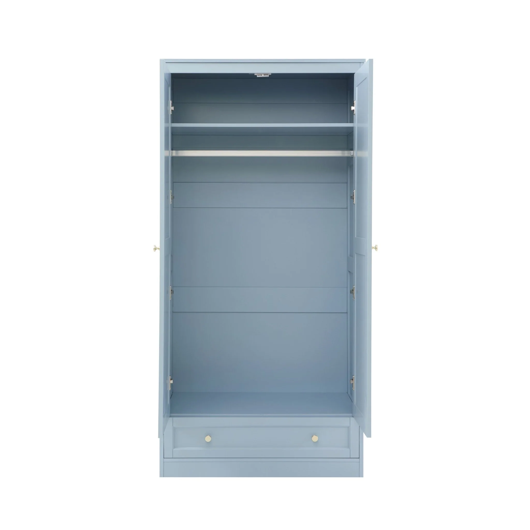 Ruby 2 Door Wardrobe with Drawer - Sky Blue - Image 5