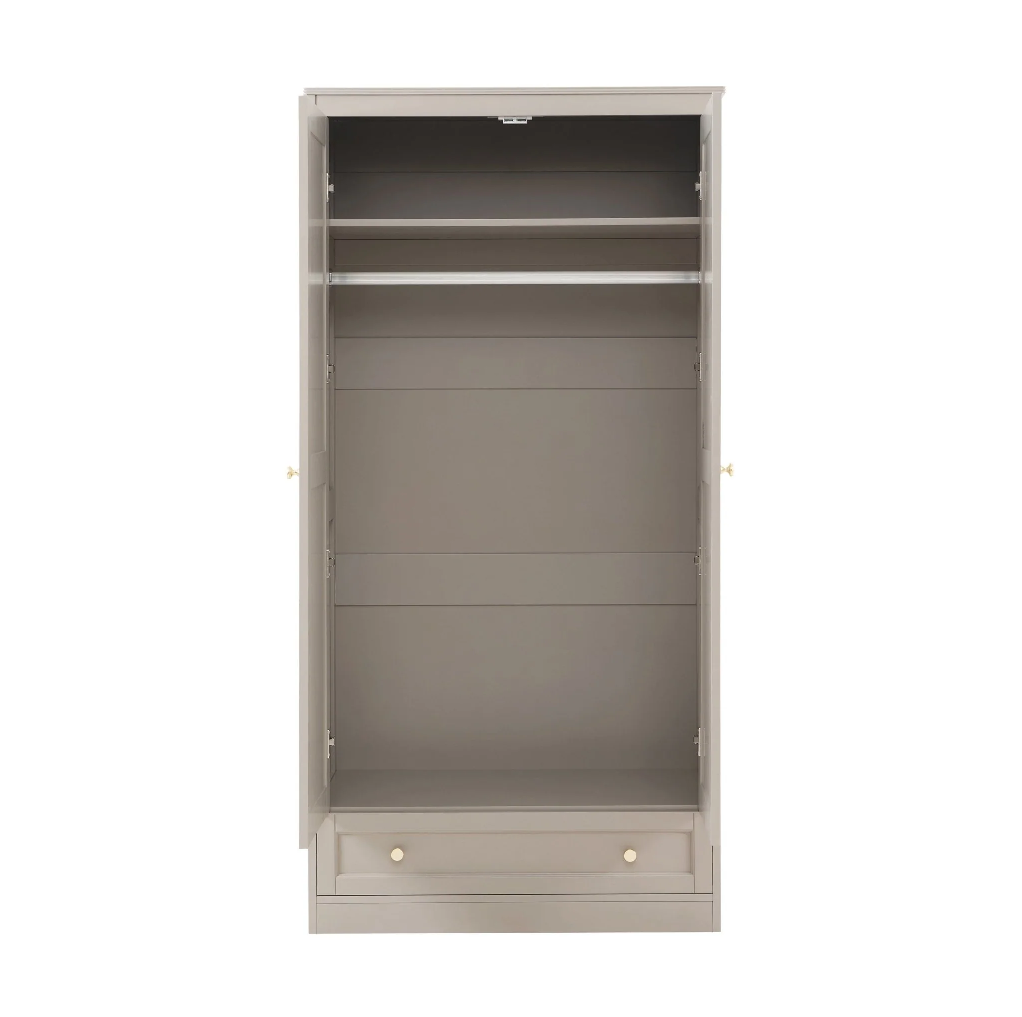 Ruby 2 Door Wardrobe with Drawer - Taupe - Image 5