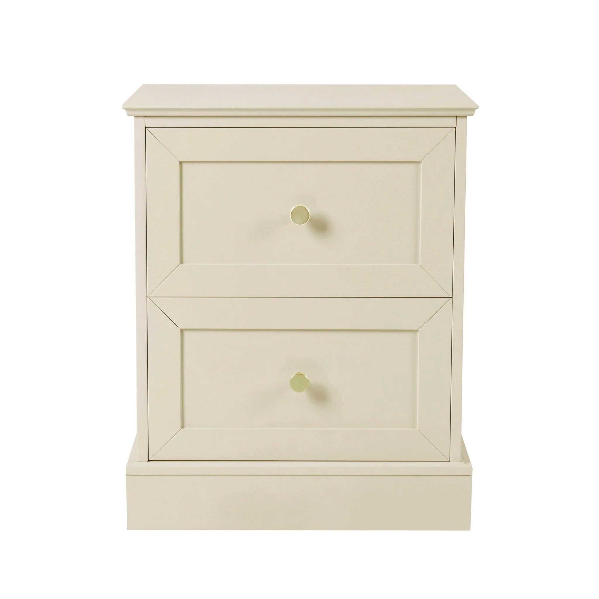 Ruby 2 Drawer Bedside Table - Cream - Image 3