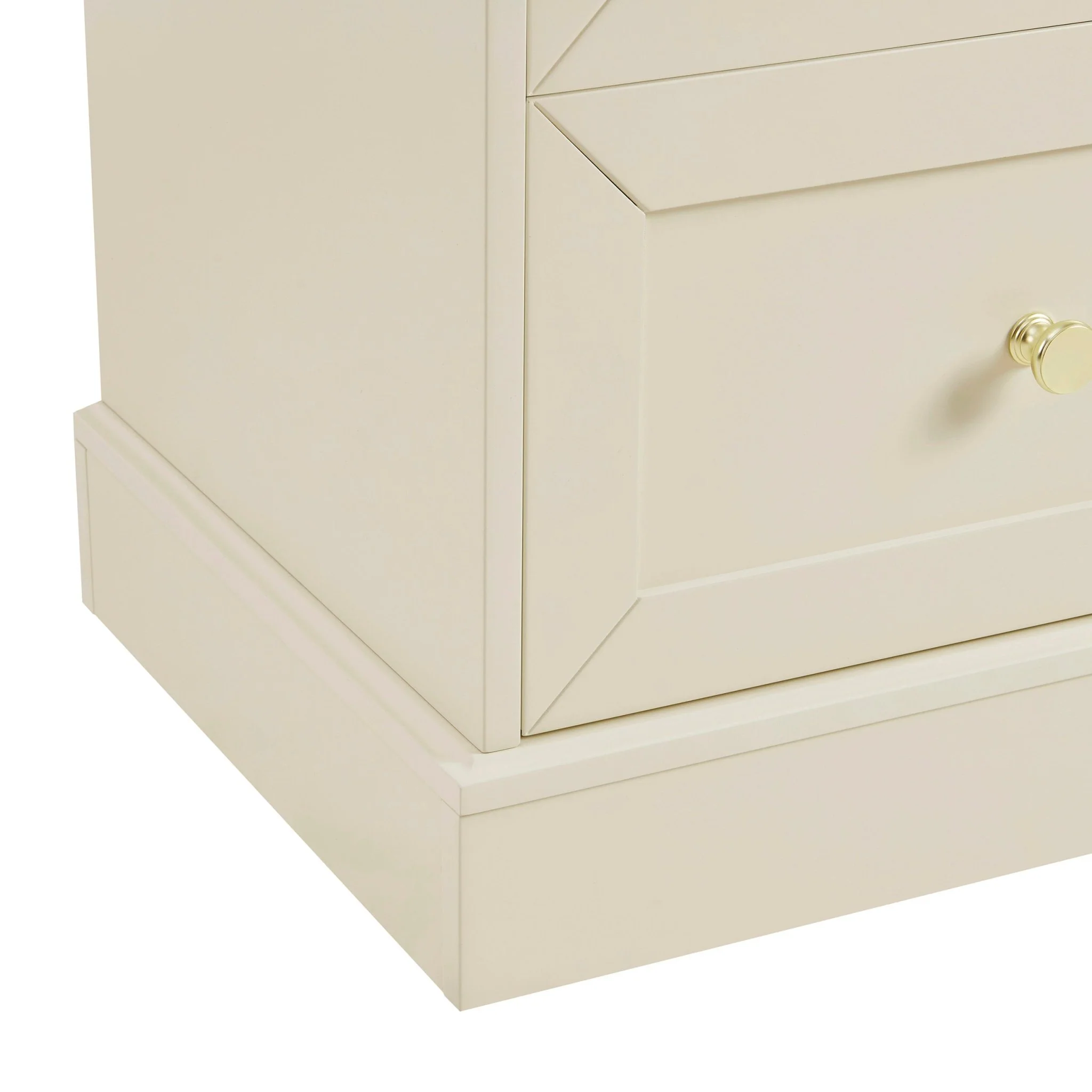Ruby 2 Drawer Bedside Table - Cream - Image 6