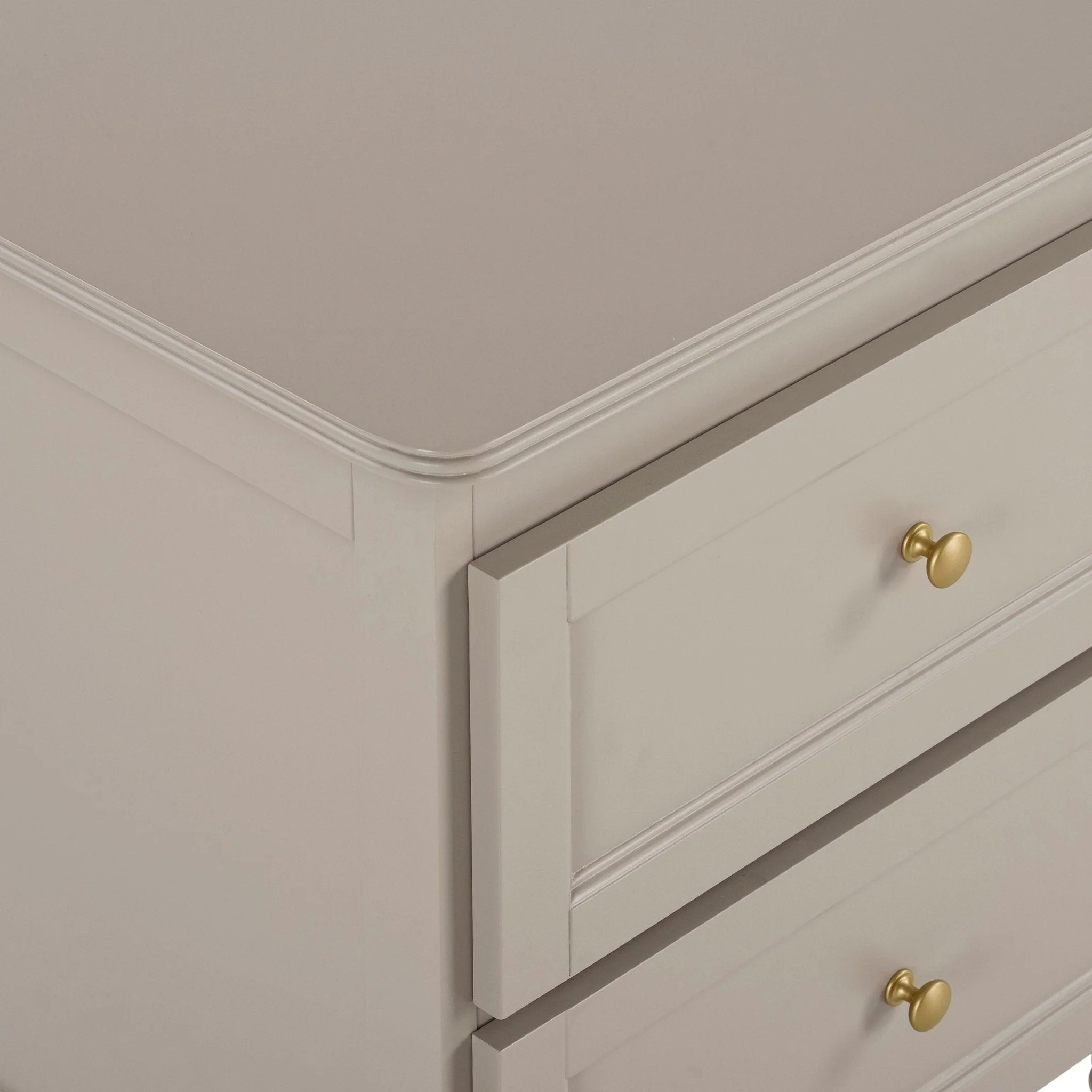 Ruby 2 Drawer Bedside Table - Taupe - Image 8