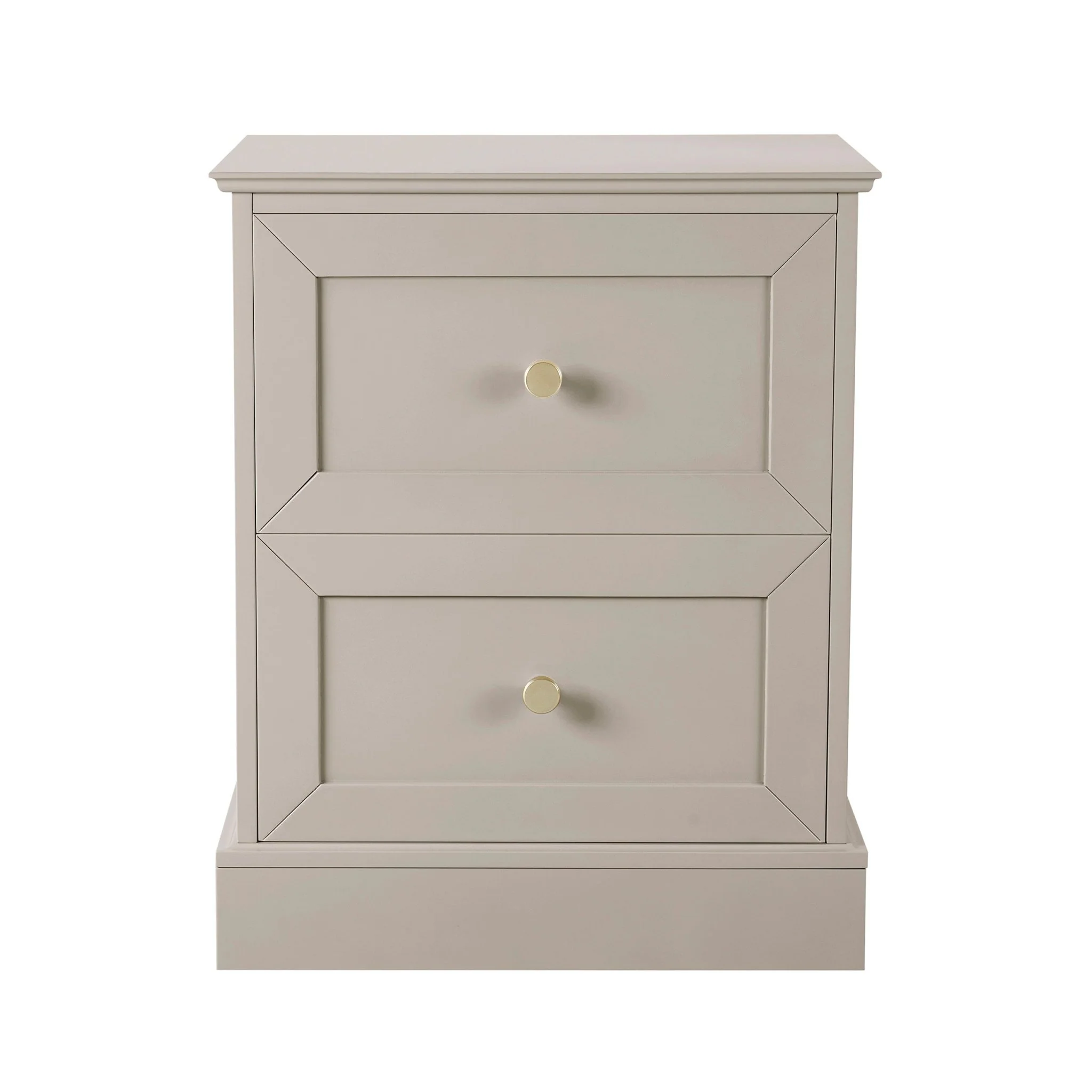 Ruby 2 Drawer Bedside Table - Taupe - Image 4