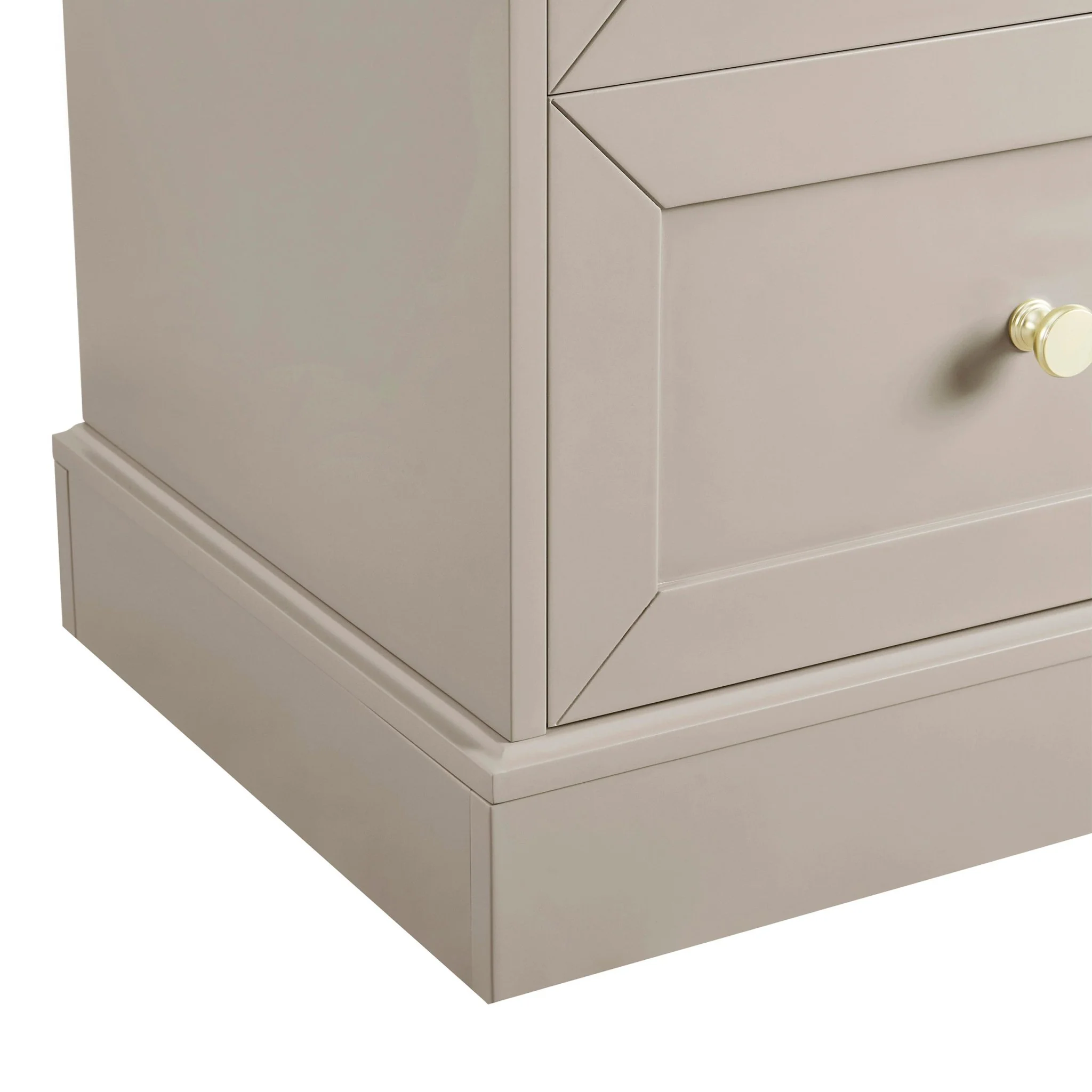 Ruby 2 Drawer Bedside Table - Taupe - Image 7