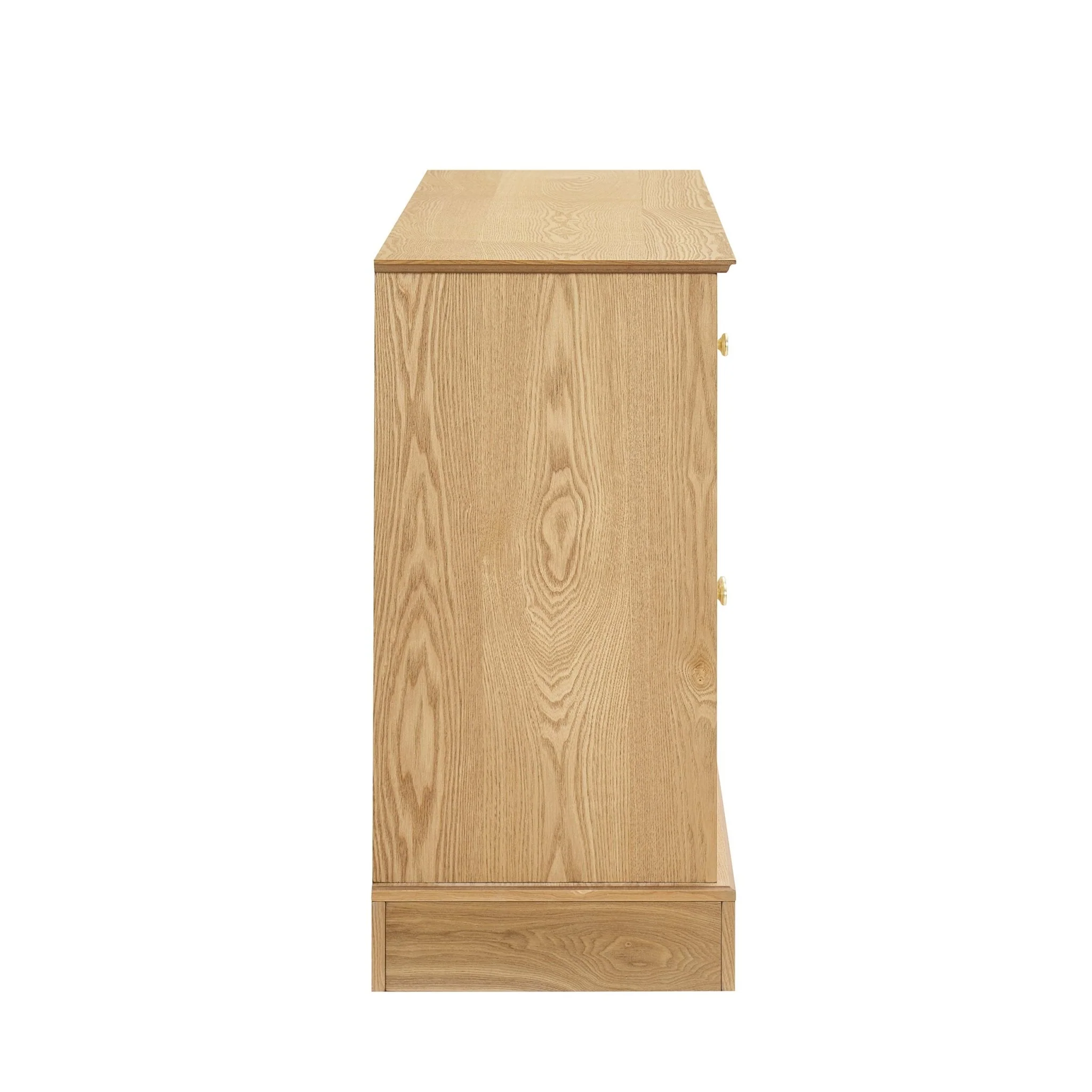 Ruby 3 Door Sideboard with Drawers - Light Wood - Image 8