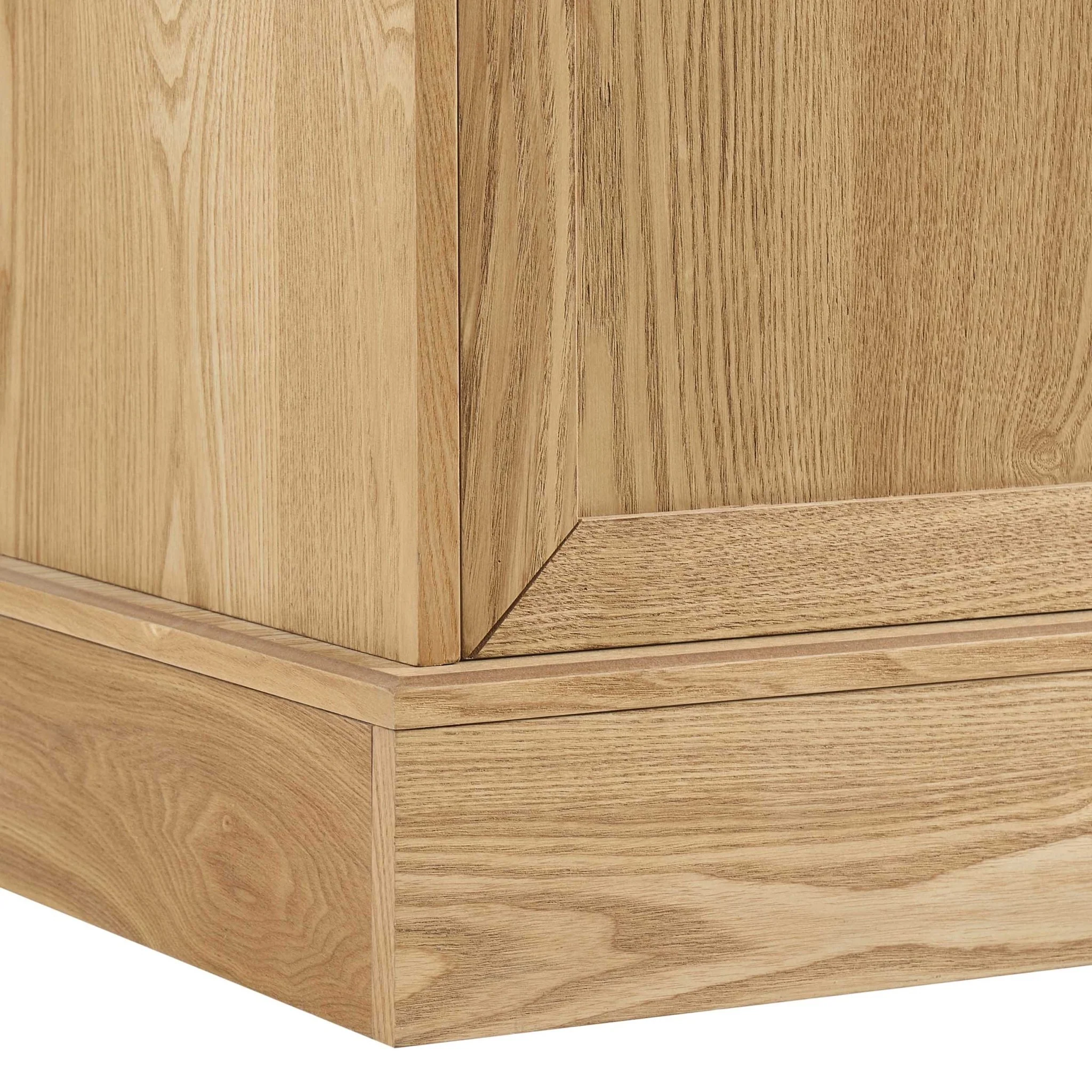Ruby 3 Door Sideboard with Drawers - Light Wood - Image 9