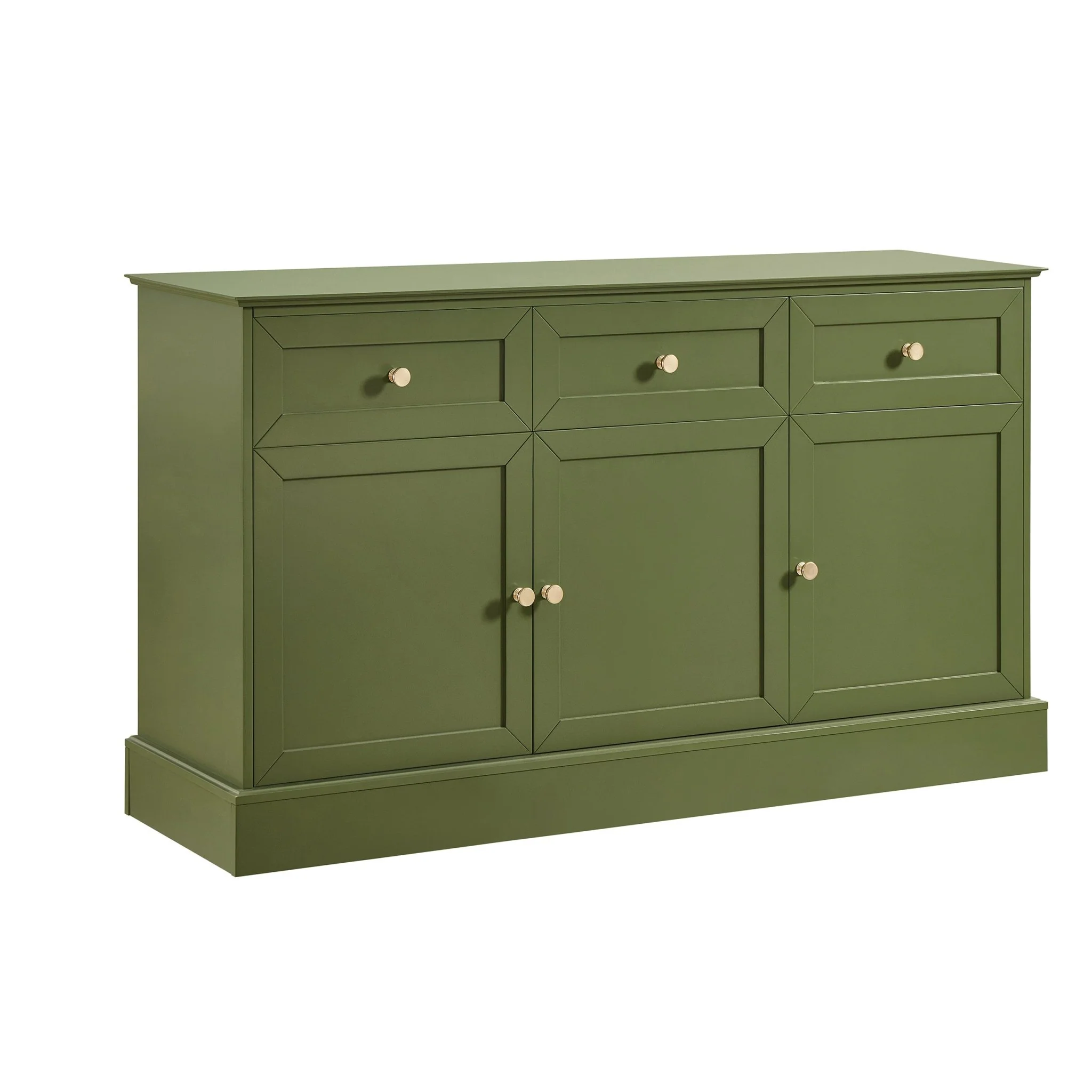 Ruby 3 Door Sideboard with Drawers - Olive - Image 3
