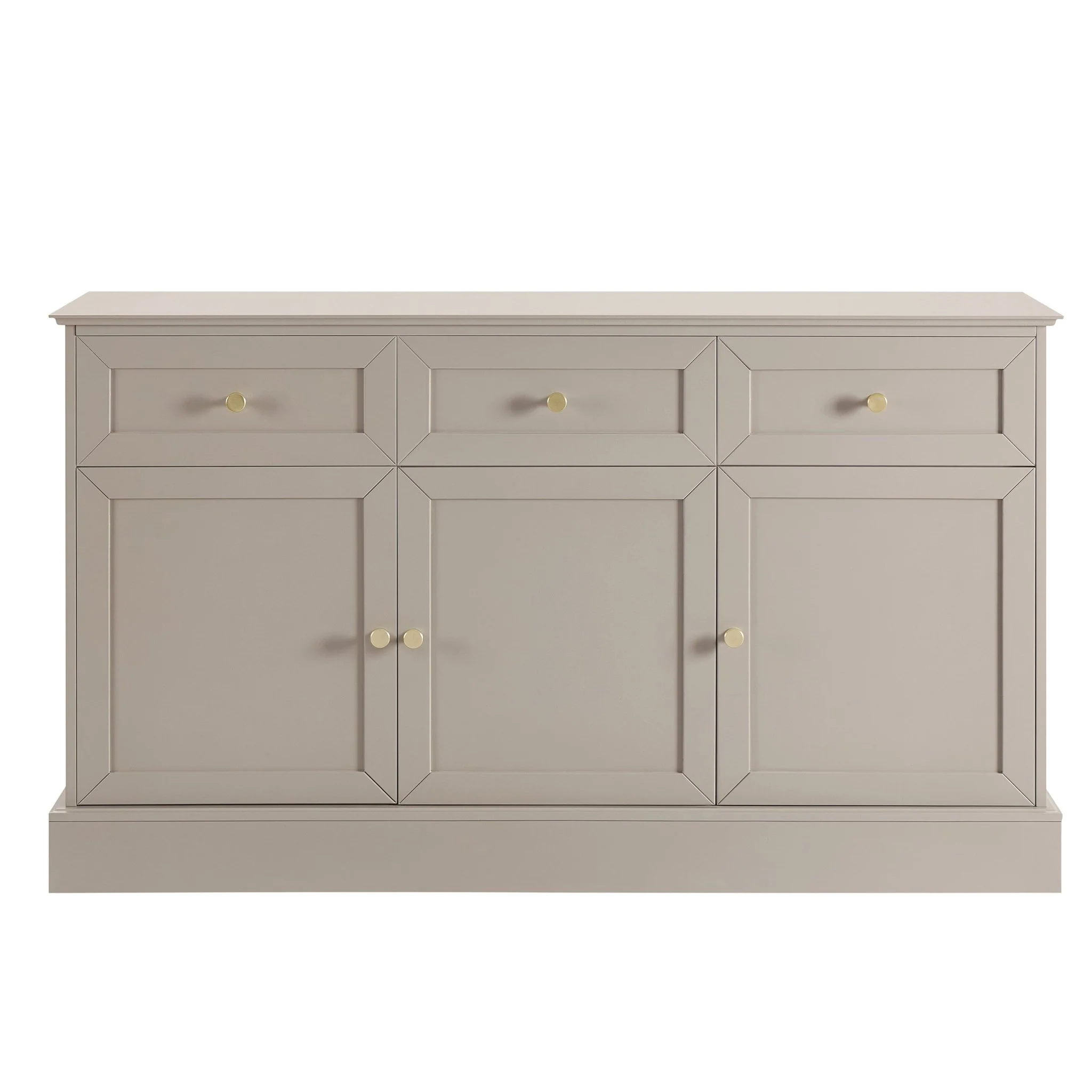 Ruby 3 Door Sideboard with Drawers - Taupe - Image 4