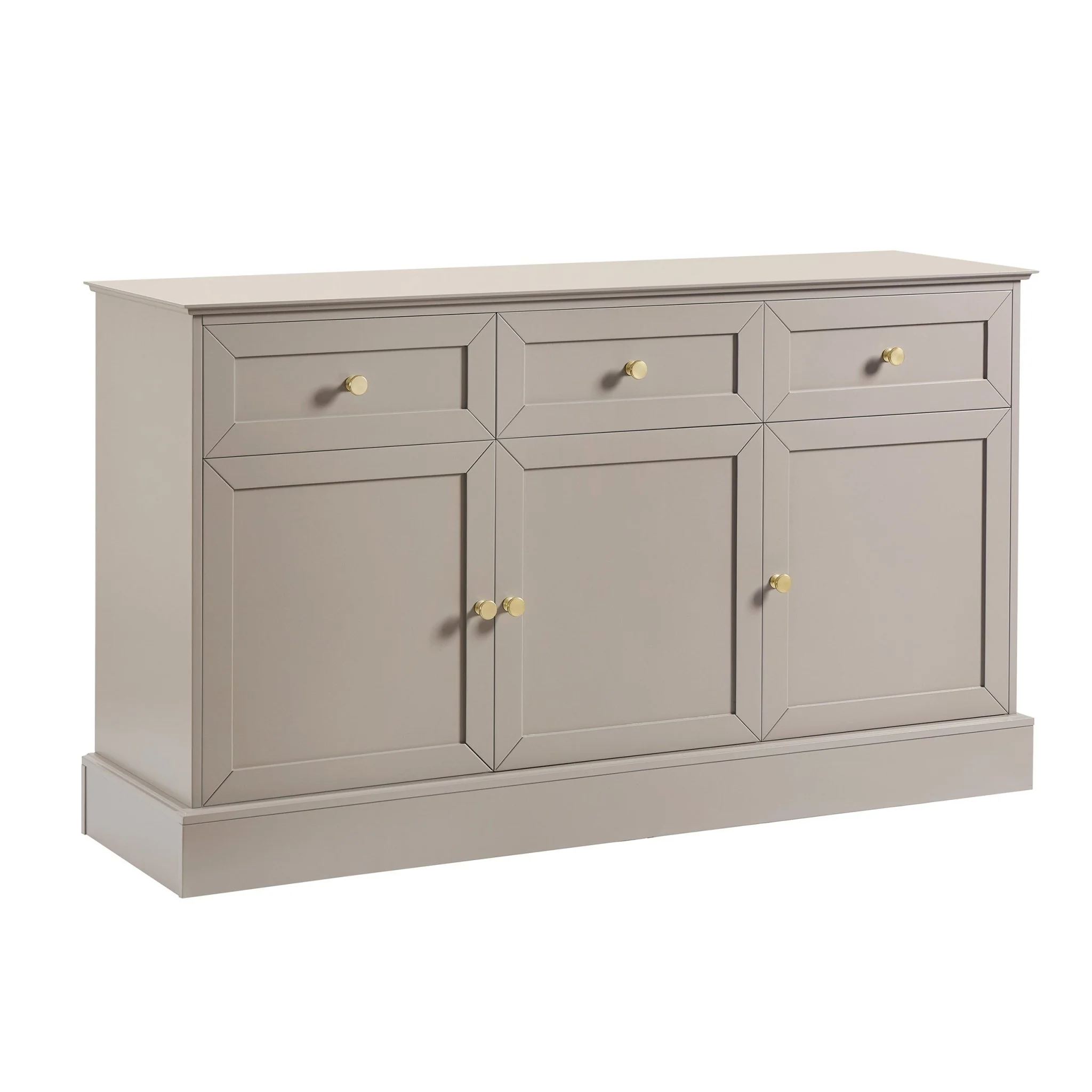 Ruby 3 Door Sideboard with Drawers - Taupe - Image 5
