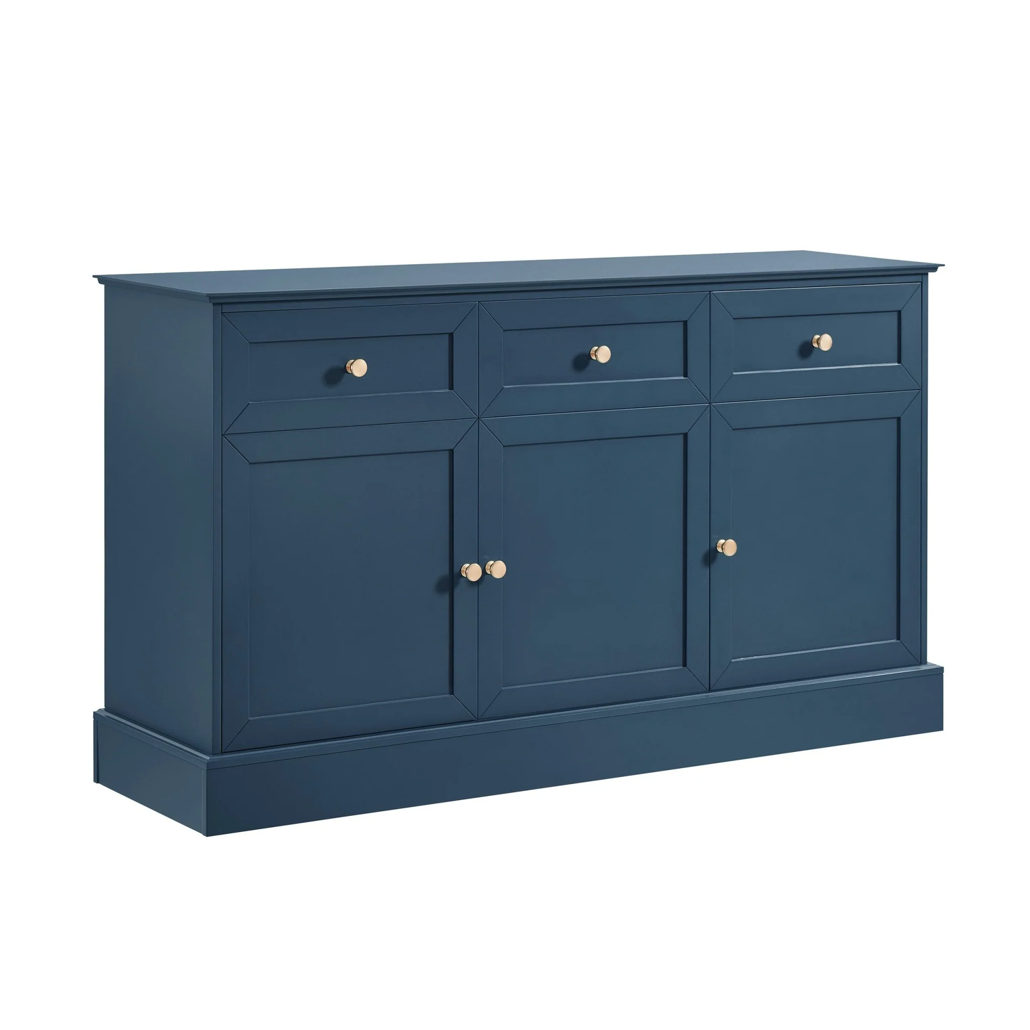 Ruby 3 Door Sideboard with Drawers - Teal - Image 4