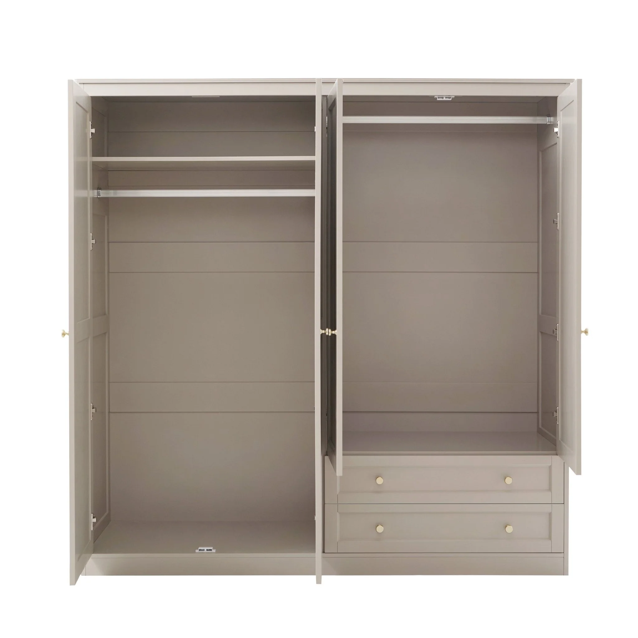 Ruby 4 Door Wardrobe with Drawers - Taupe - Image 5