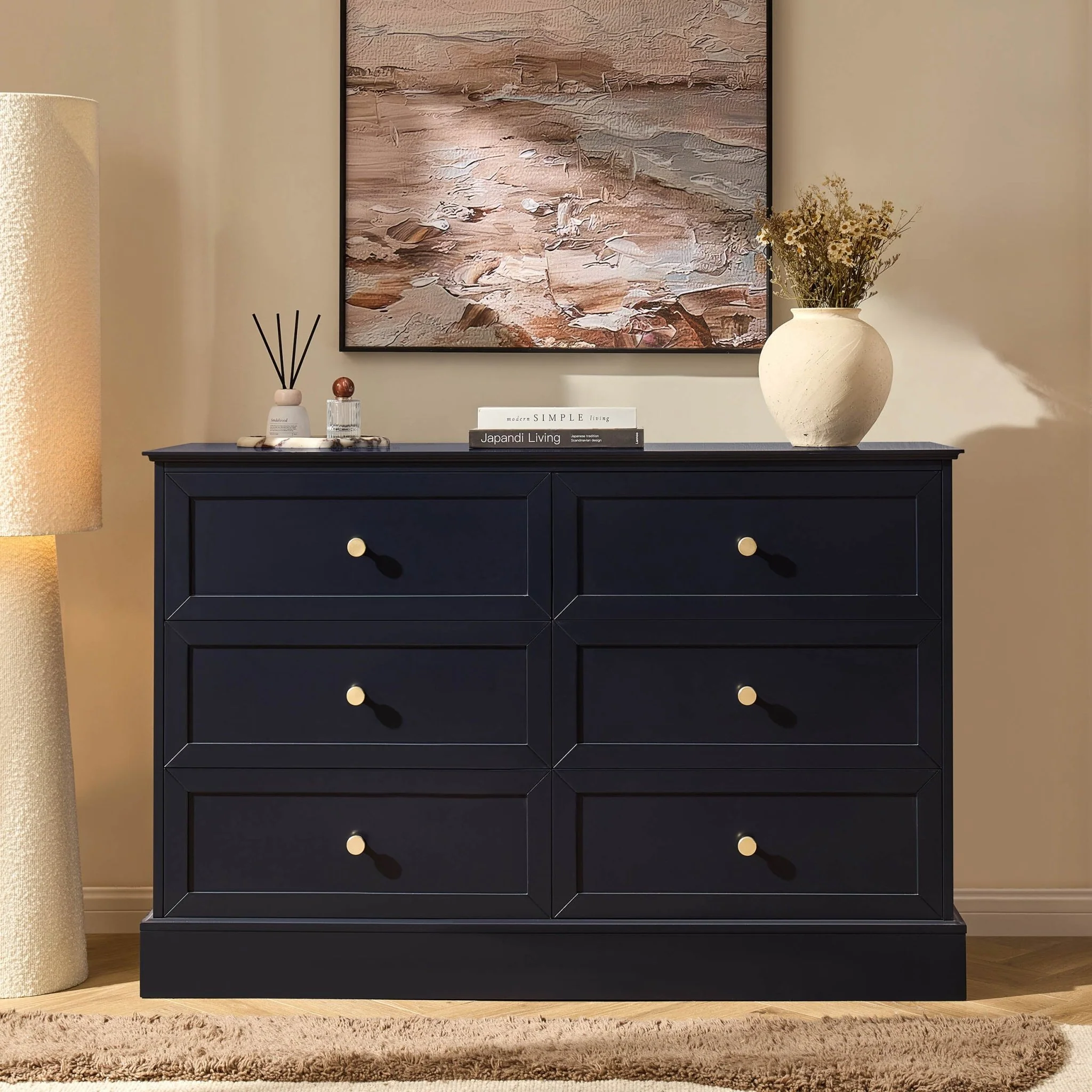 Ruby 6 Drawer Chest - Midnight