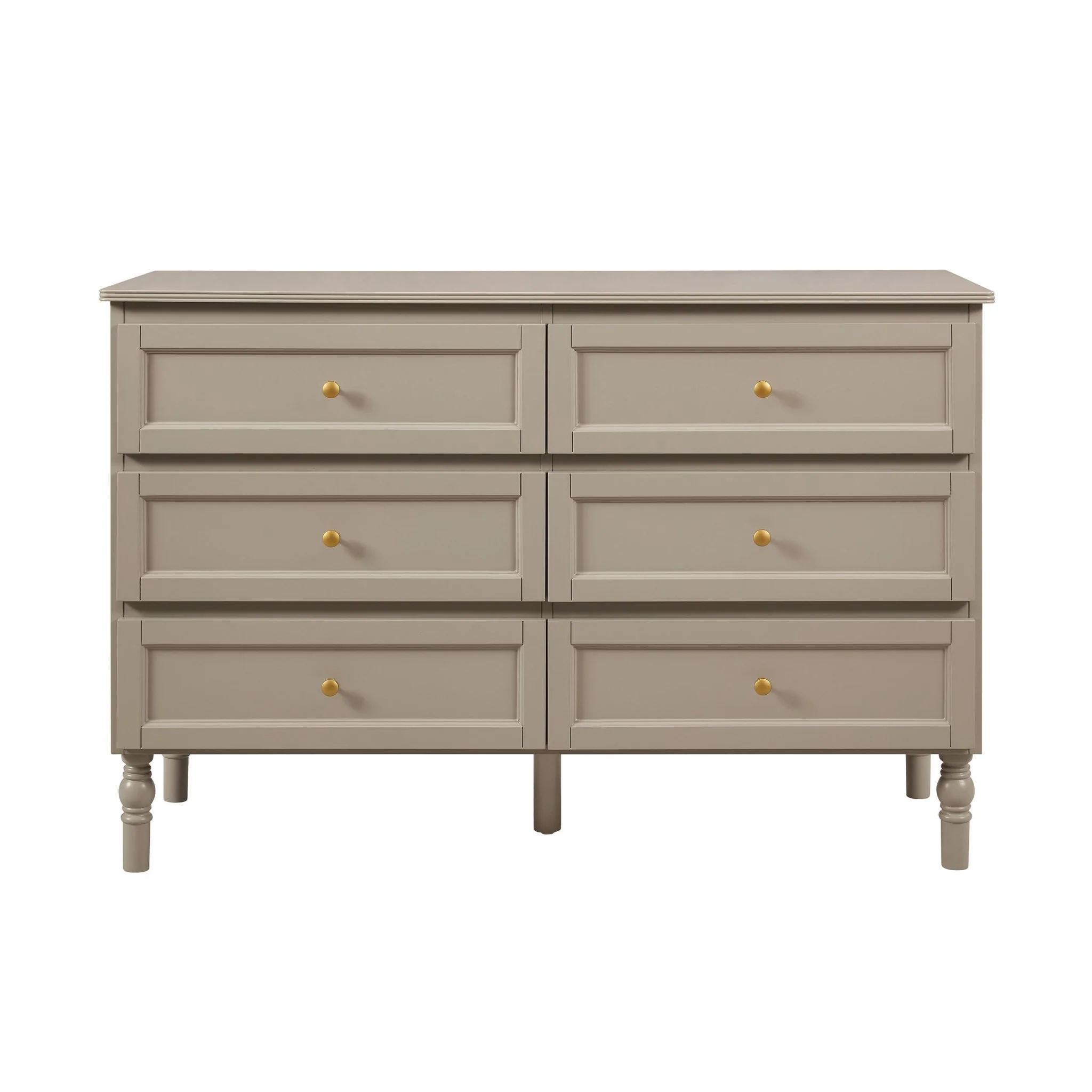 Ruby 6 Drawer Chest - Taupe - Image 3