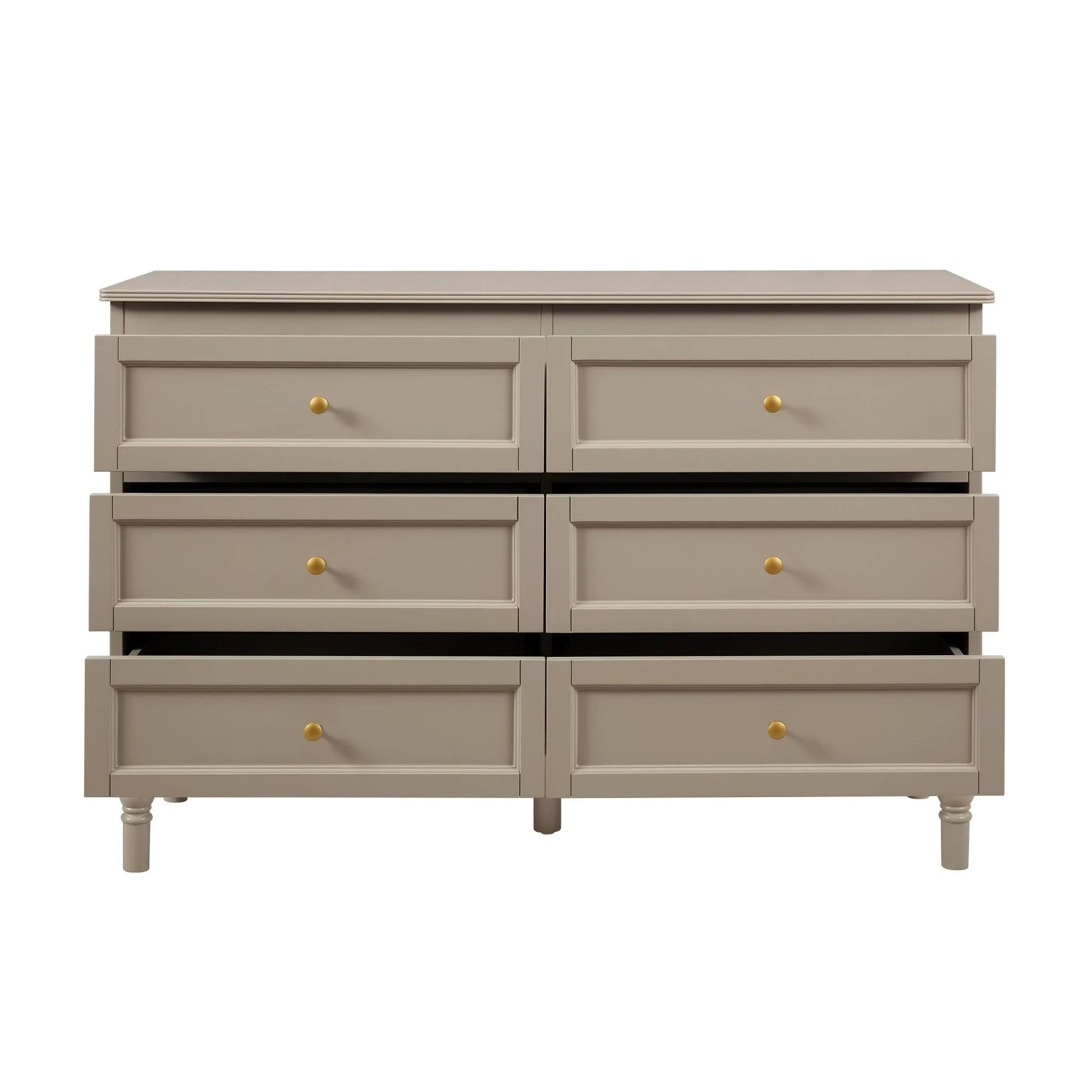 Ruby 6 Drawer Chest - Taupe - Image 4
