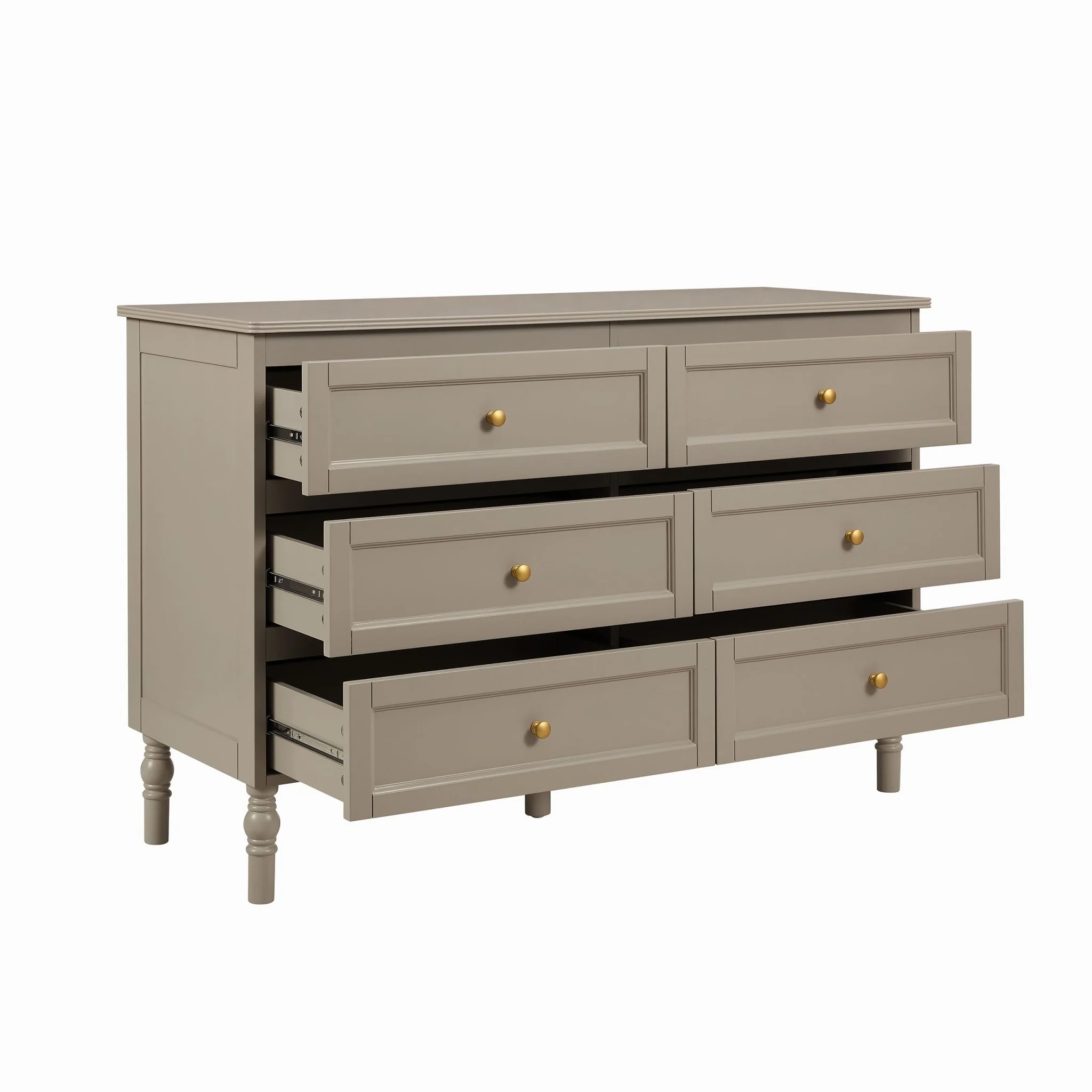 Ruby 6 Drawer Chest - Taupe - Image 5