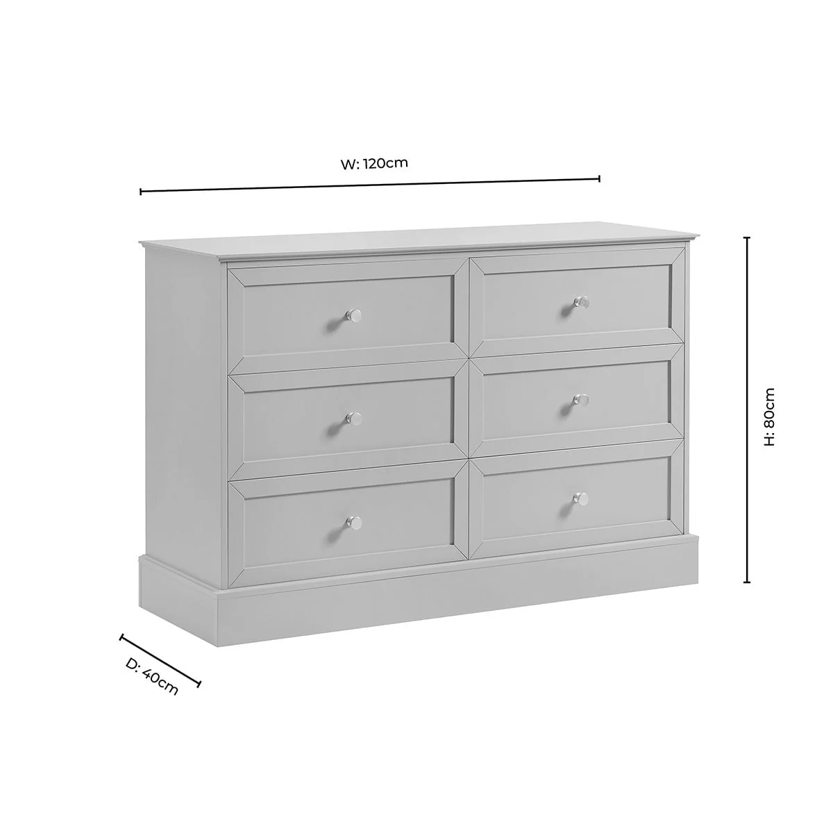 Ruby 6 Drawer Chest - Cream - Image 10