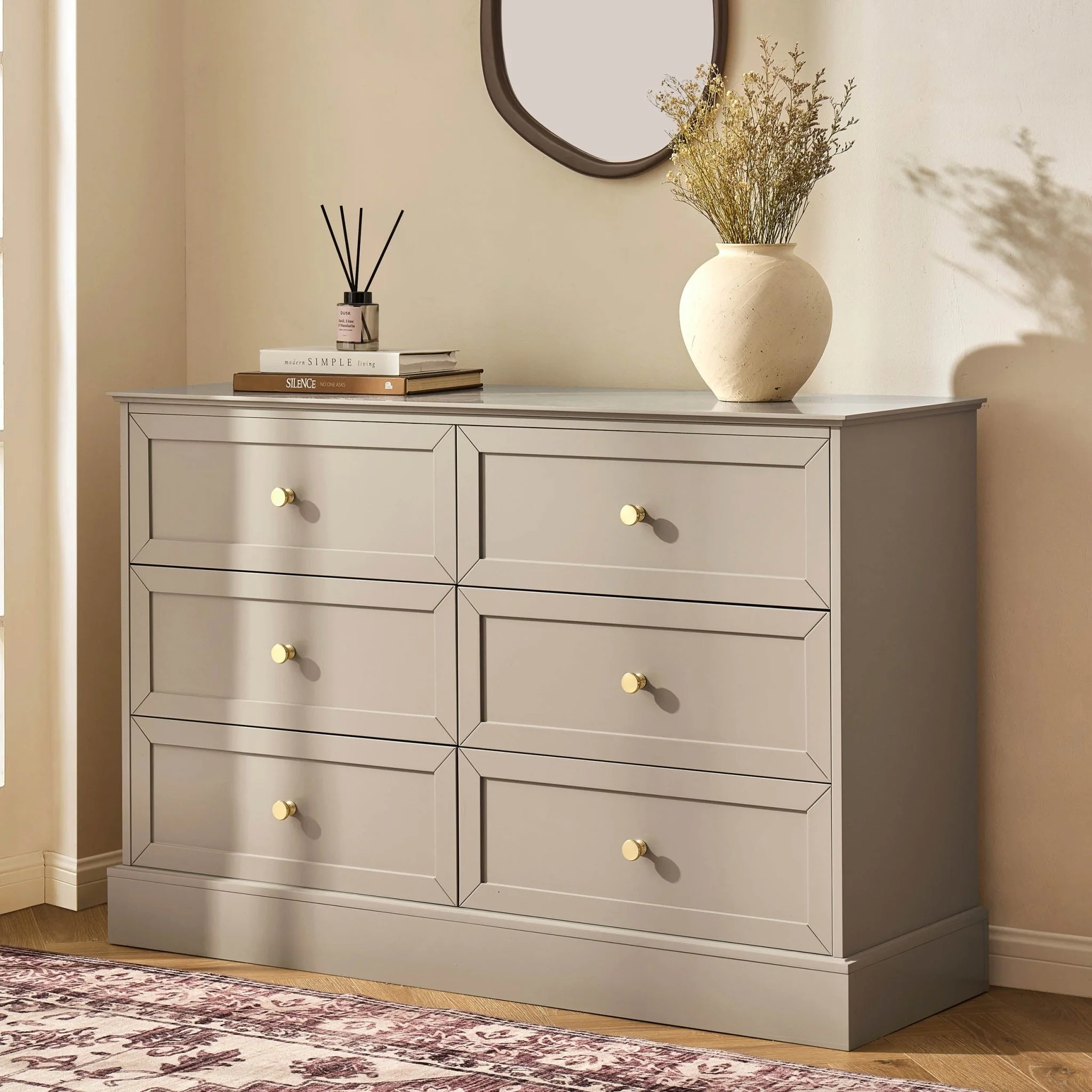Ruby 6 Drawer Chest - Taupe - Image 2