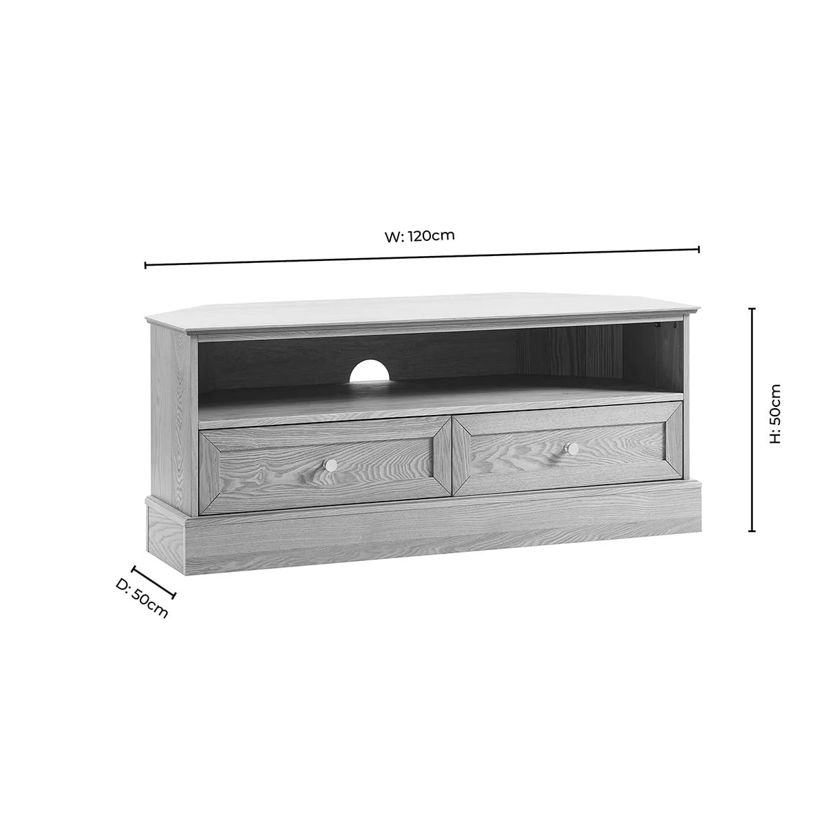 Ruby Corner TV Unit fot TVs up to 55"- Light Wood - Image 8